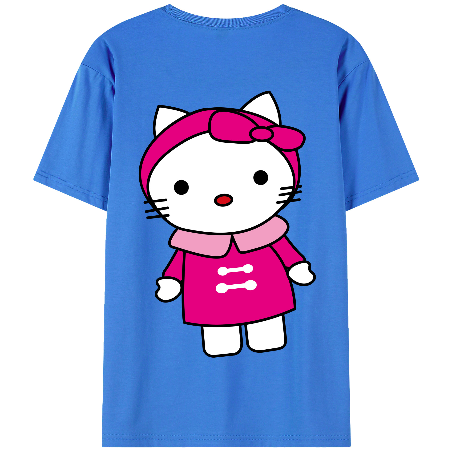 （画像用） Hello Kitty ハローキティ 綿100％半袖Tシャツ（背面プリント）
