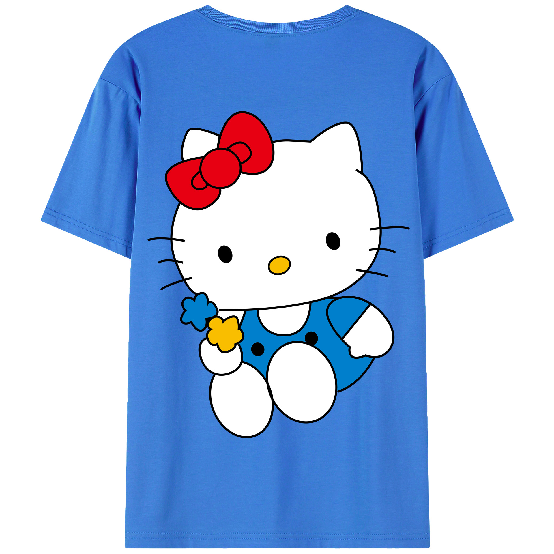 （画像用） Hello Kitty ハローキティ 綿100％半袖Tシャツ（背面プリント）
