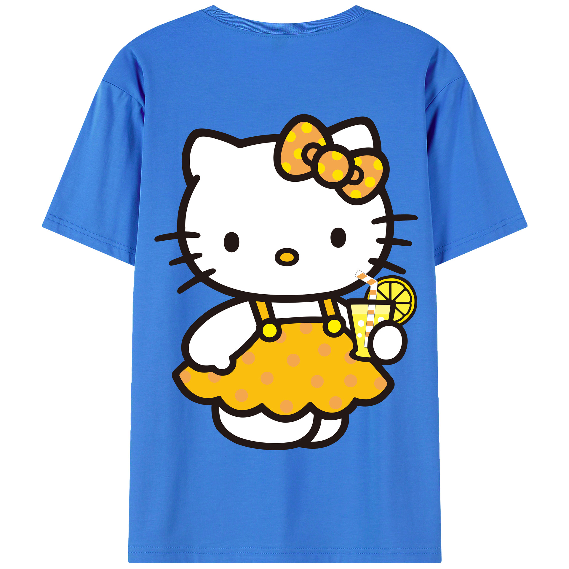 （画像用） Hello Kitty ハローキティ 綿100％半袖Tシャツ（背面プリント）