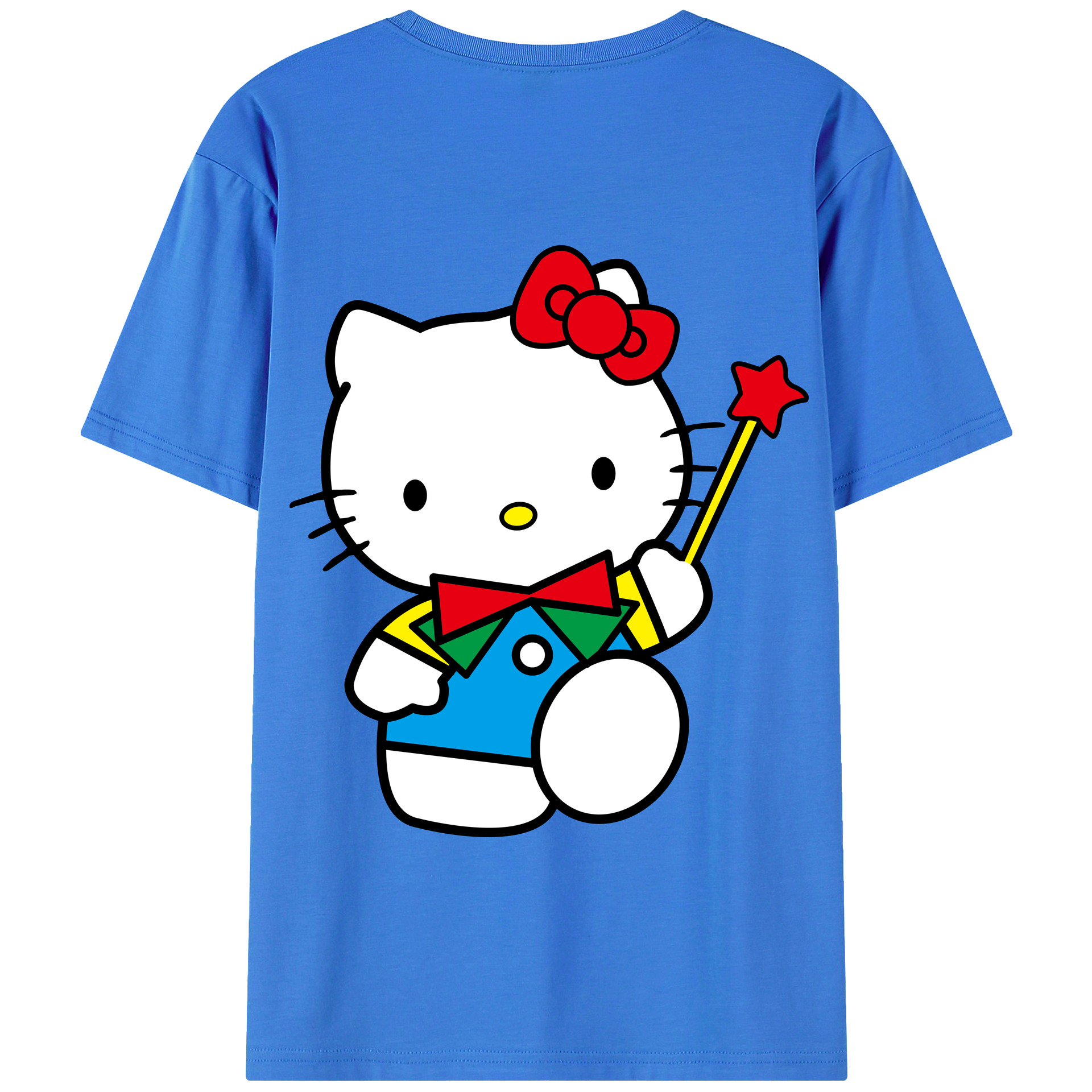 （画像用） Hello Kitty ハローキティ 綿100％半袖Tシャツ（背面プリント）