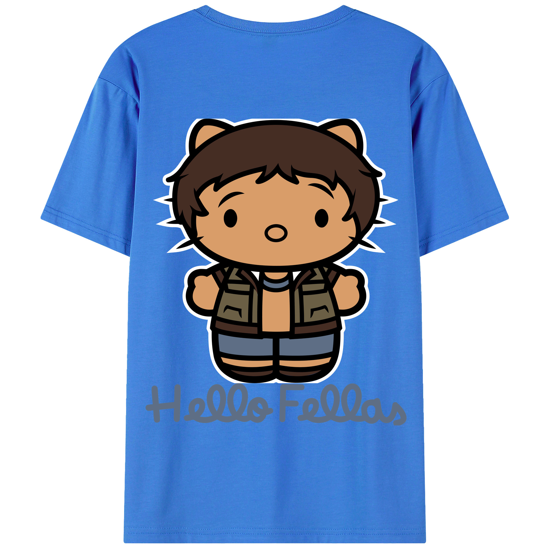 （画像用） Hello Kitty ハローキティ 綿100％半袖Tシャツ（背面プリント）