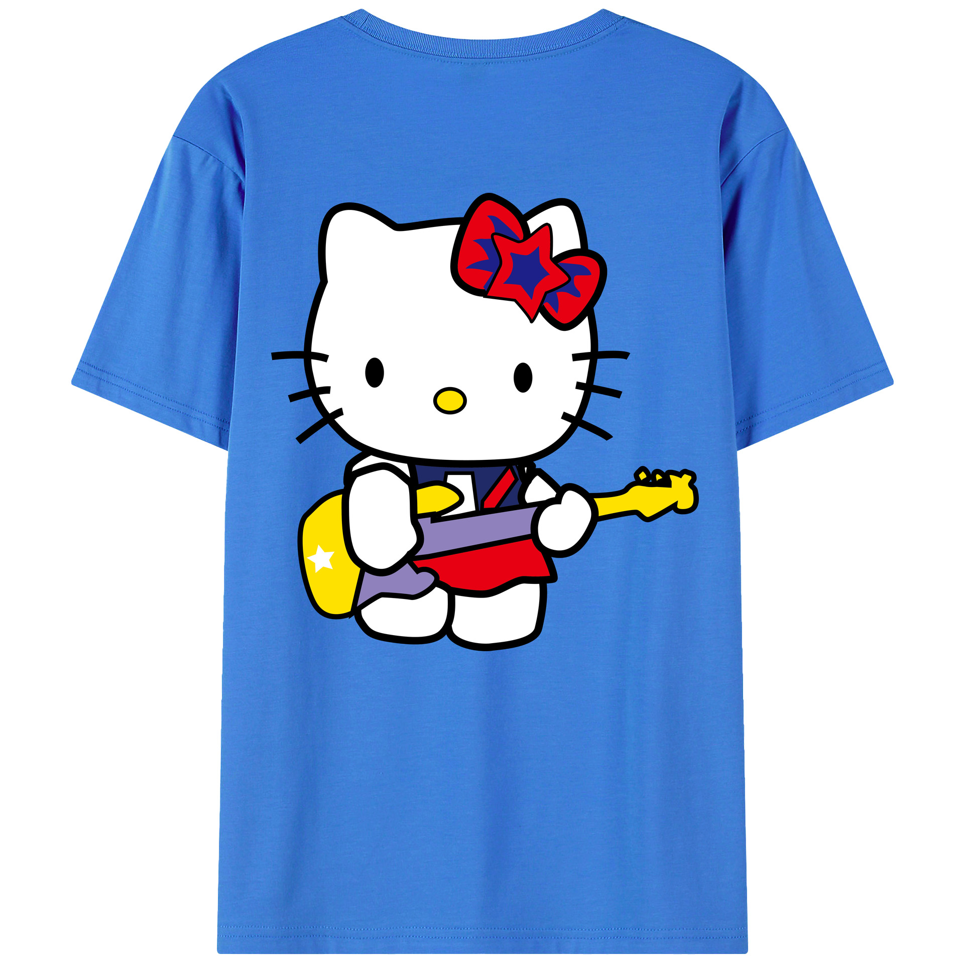 （画像用） Hello Kitty ハローキティ 綿100％半袖Tシャツ（背面プリント）