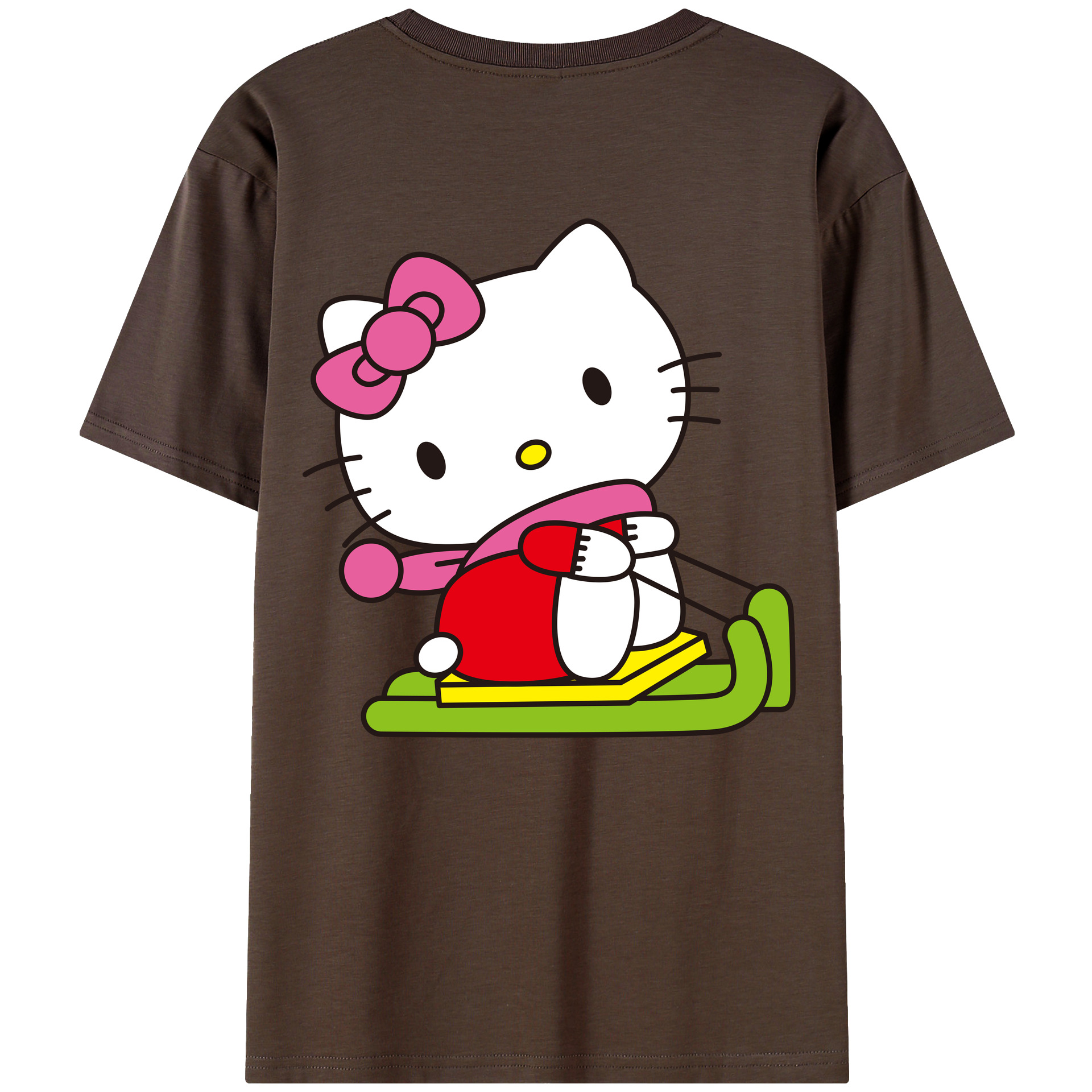 （画像用） Hello Kitty ハローキティ 綿100％半袖Tシャツ（背面プリント）