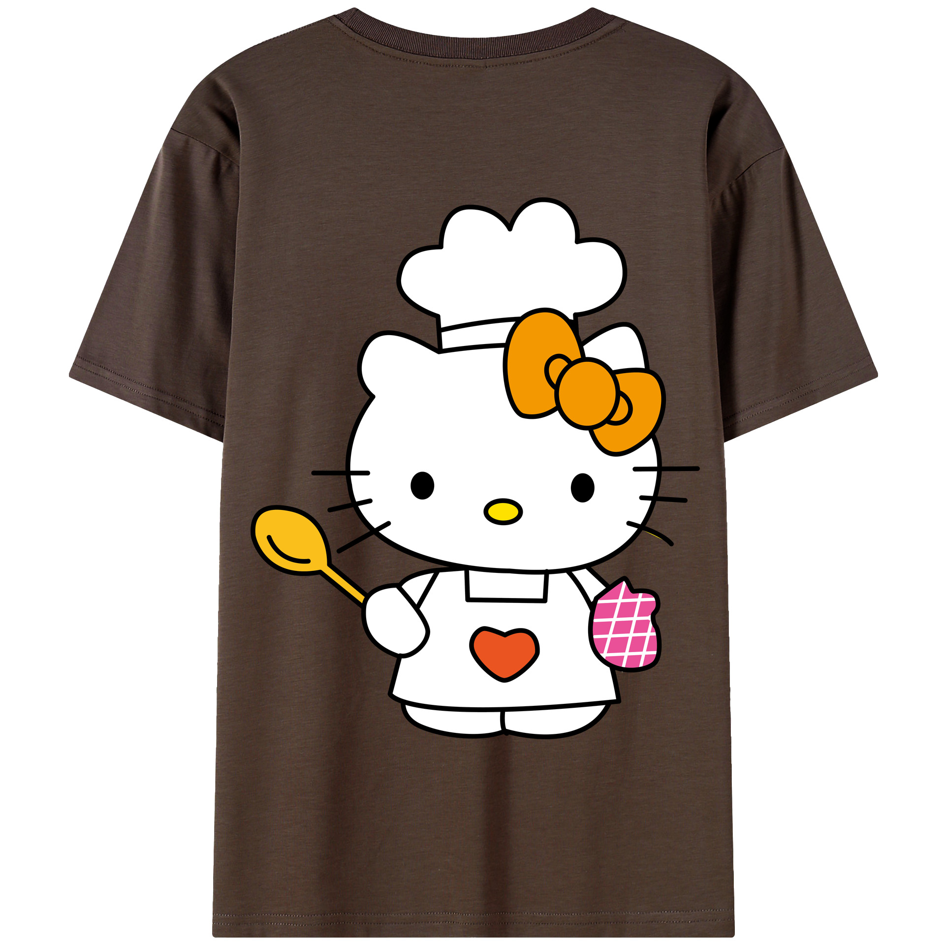 （画像用） Hello Kitty ハローキティ 綿100％半袖Tシャツ（背面プリント）