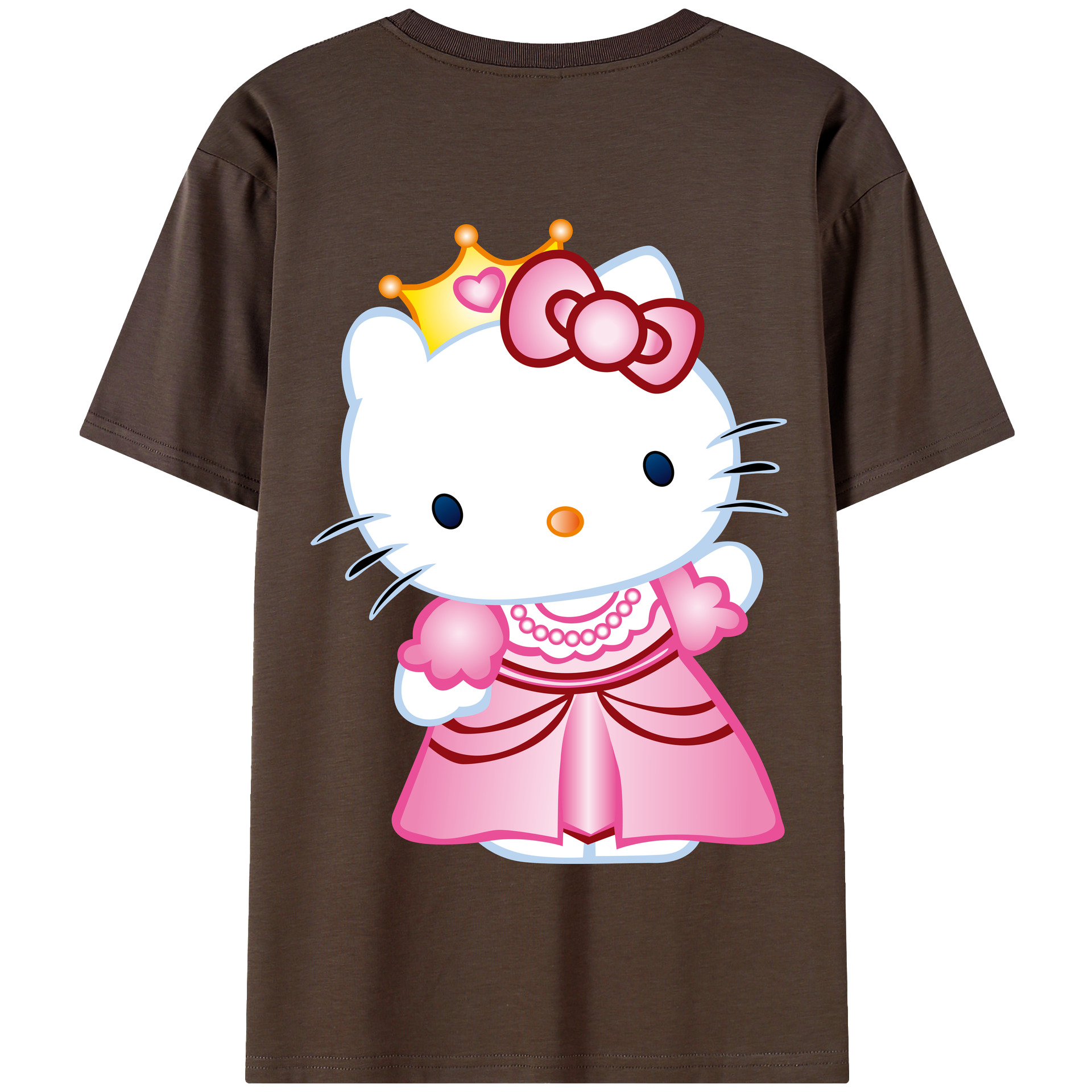 （画像用） Hello Kitty ハローキティ 綿100％半袖Tシャツ（背面プリント）