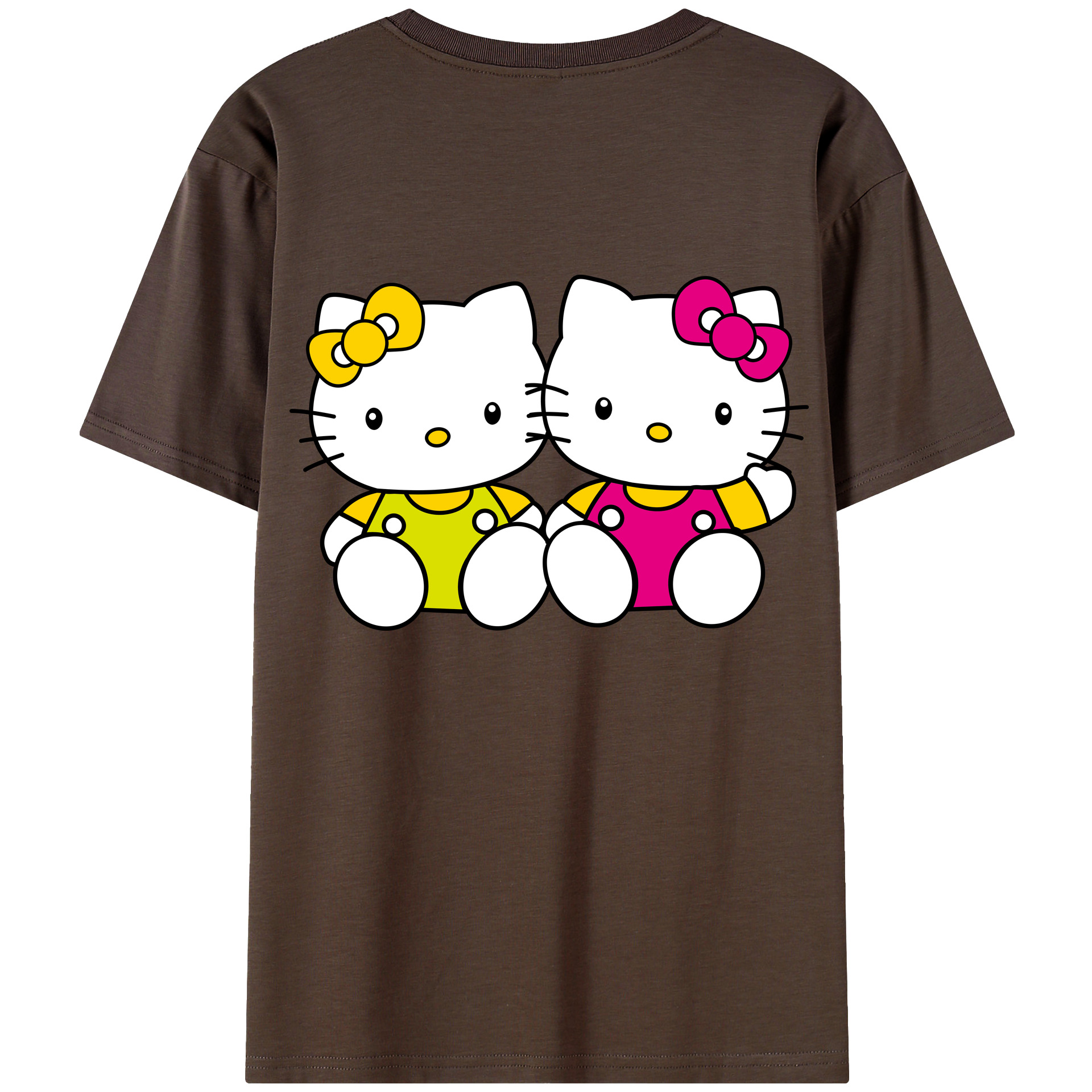 （画像用） Hello Kitty ハローキティ 綿100％半袖Tシャツ（背面プリント）