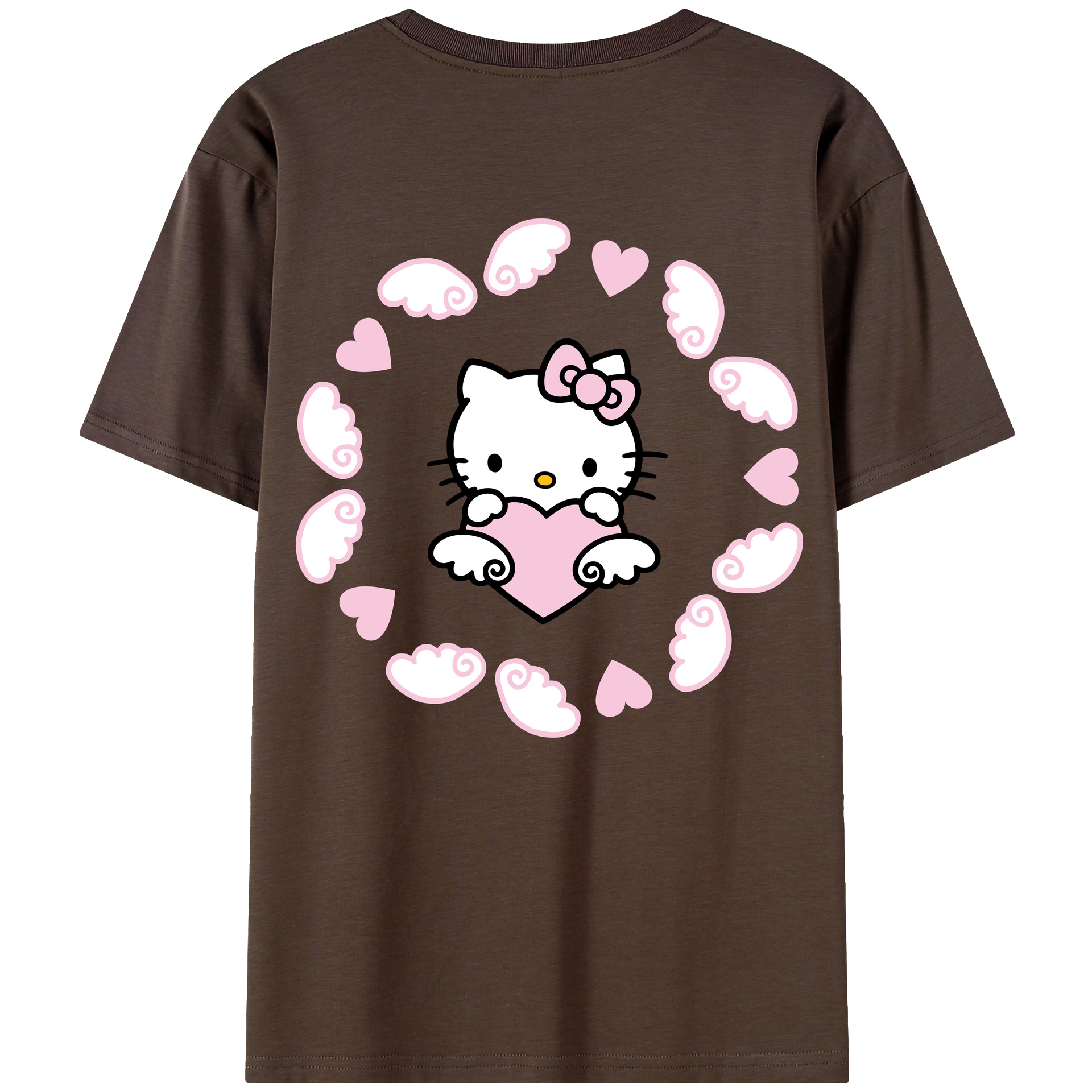 （画像用） Hello Kitty ハローキティ 綿100％半袖Tシャツ（背面プリント）
