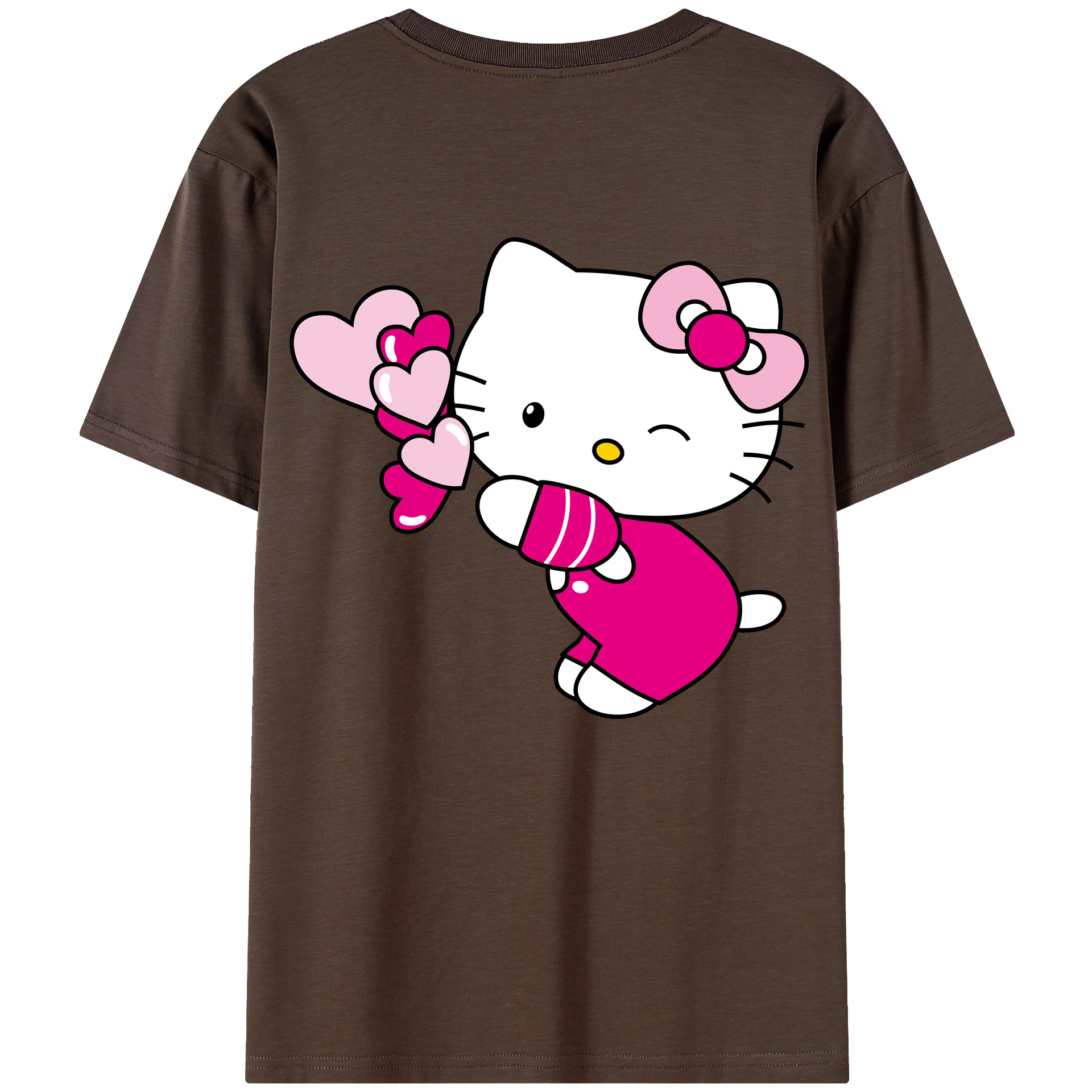 （画像用） Hello Kitty ハローキティ 綿100％半袖Tシャツ（背面プリント）
