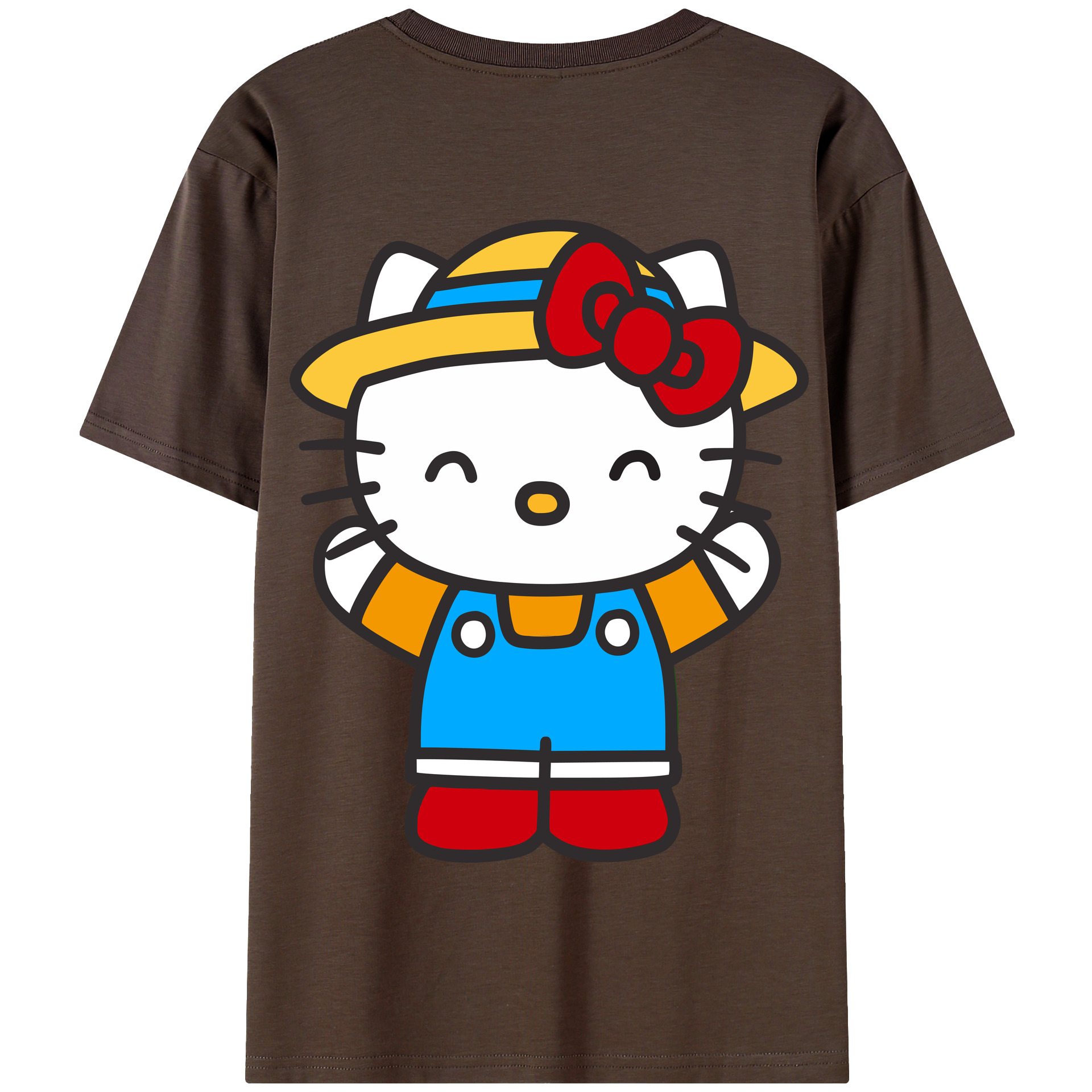 （画像用） Hello Kitty ハローキティ 綿100％半袖Tシャツ（背面プリント）