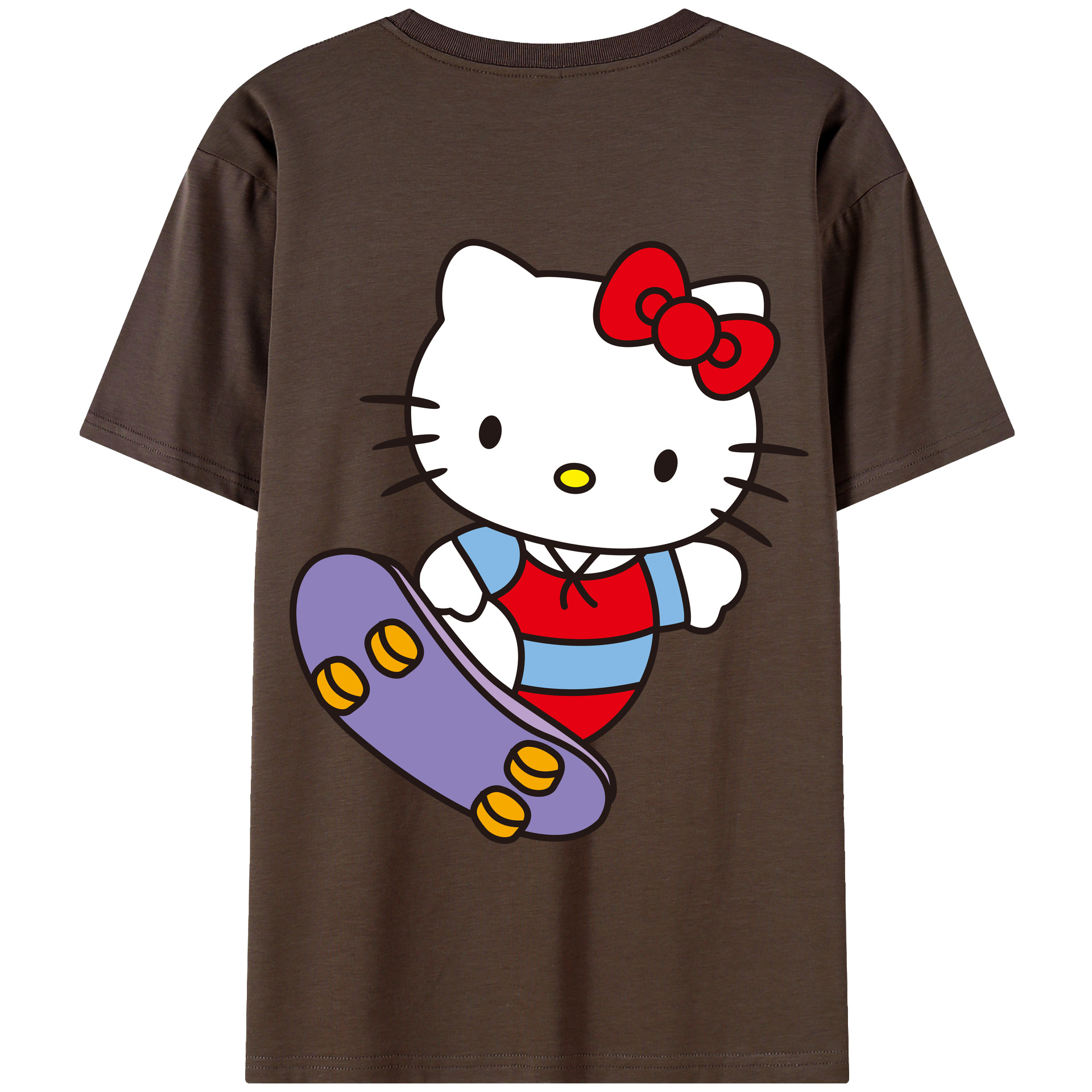 （画像用） Hello Kitty ハローキティ 綿100％半袖Tシャツ（背面プリント）