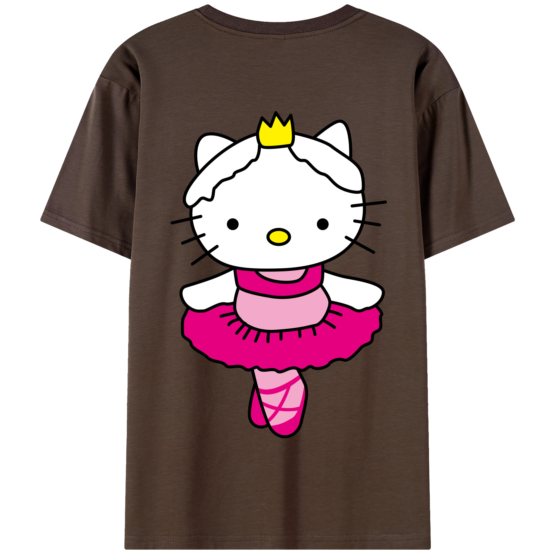 （画像用） Hello Kitty ハローキティ 綿100％半袖Tシャツ（背面プリント）