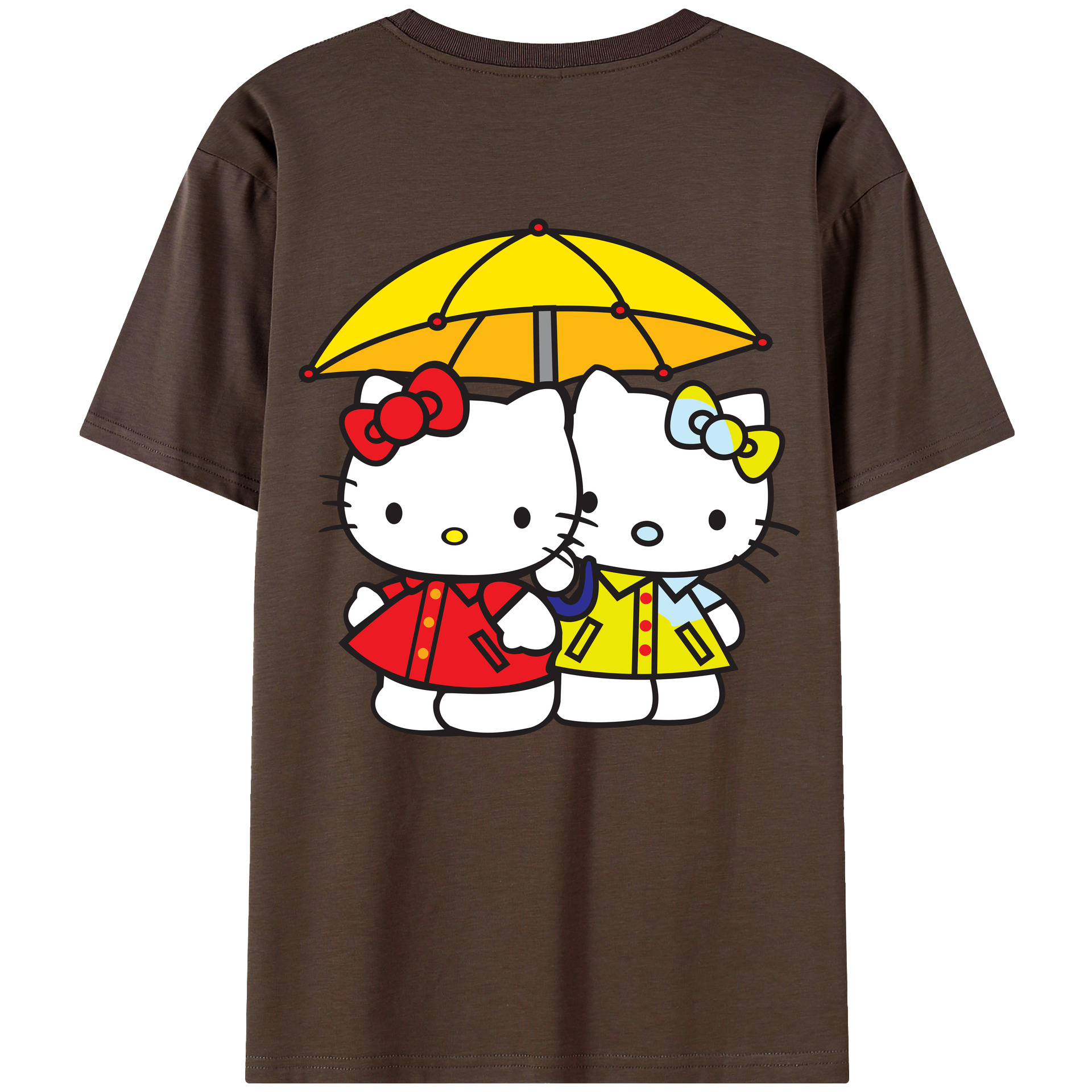 （画像用） Hello Kitty ハローキティ 綿100％半袖Tシャツ（背面プリント）