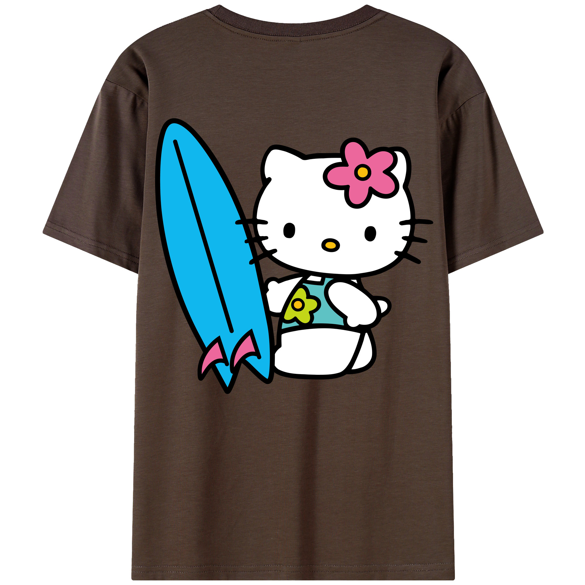 （画像用） Hello Kitty ハローキティ 綿100％半袖Tシャツ（背面プリント）