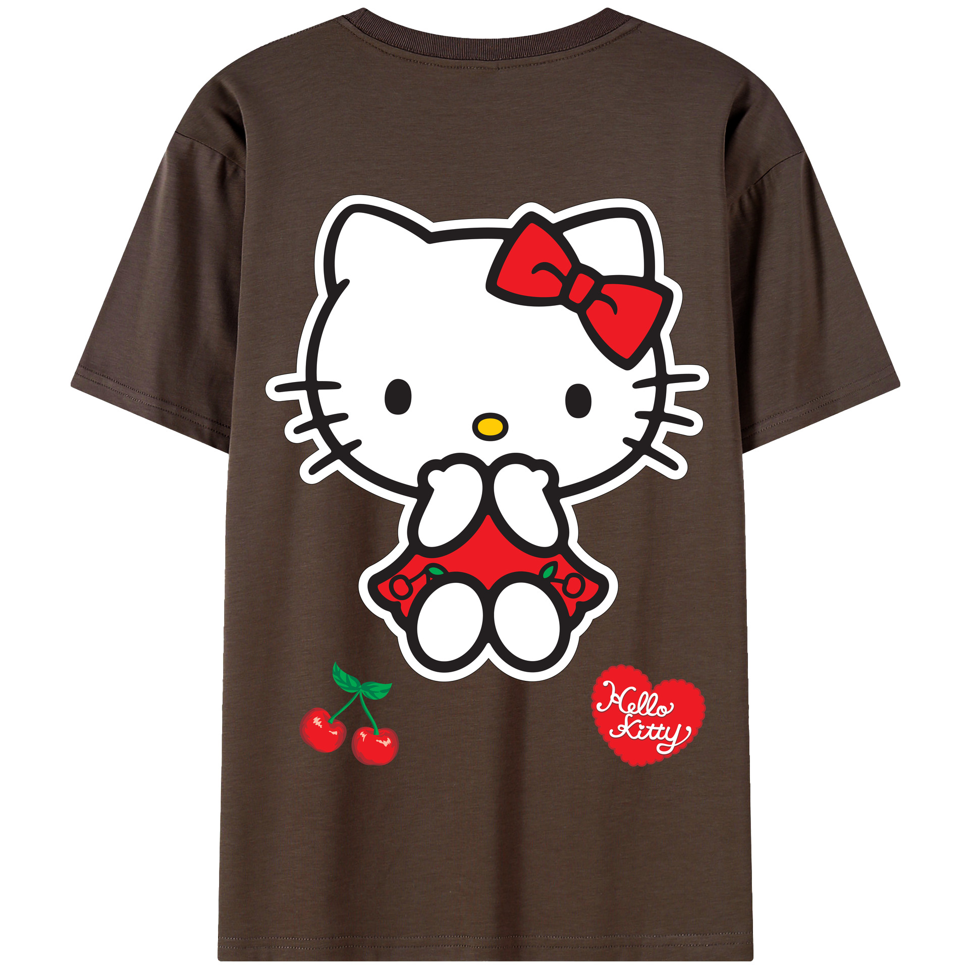 （画像用） Hello Kitty ハローキティ 綿100％半袖Tシャツ（背面プリント）