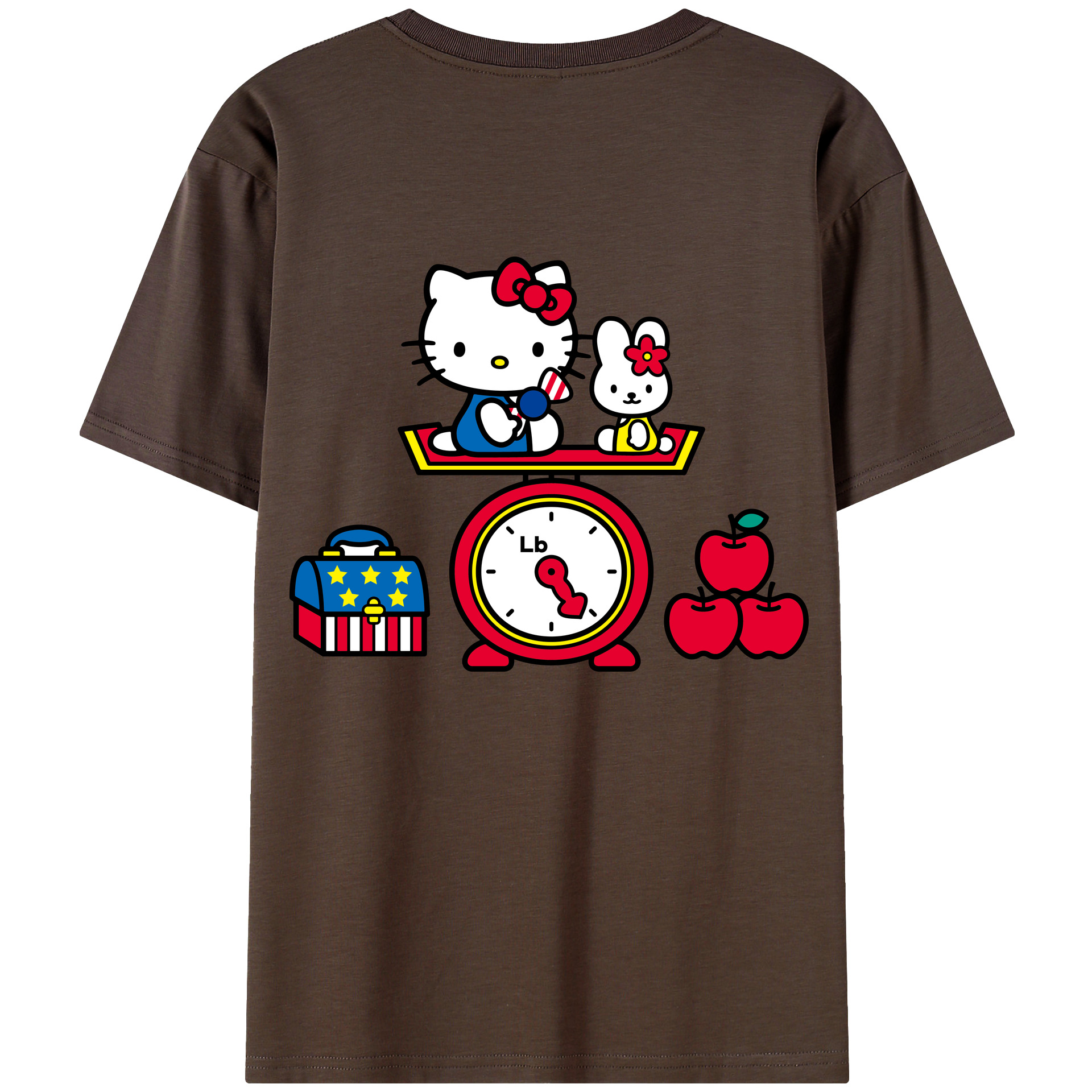 （画像用） Hello Kitty ハローキティ 綿100％半袖Tシャツ（背面プリント）
