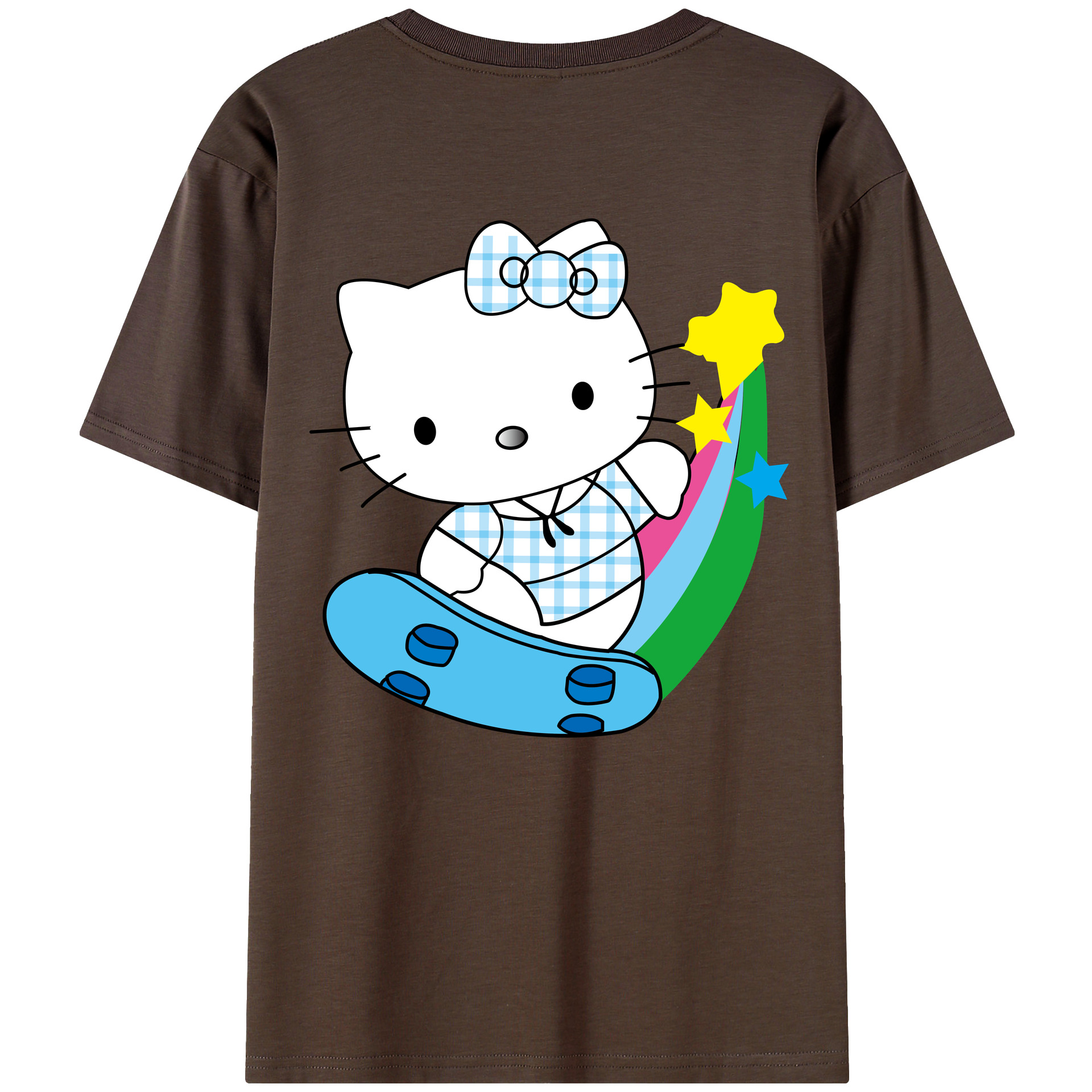 （画像用） Hello Kitty ハローキティ 綿100％半袖Tシャツ（背面プリント）