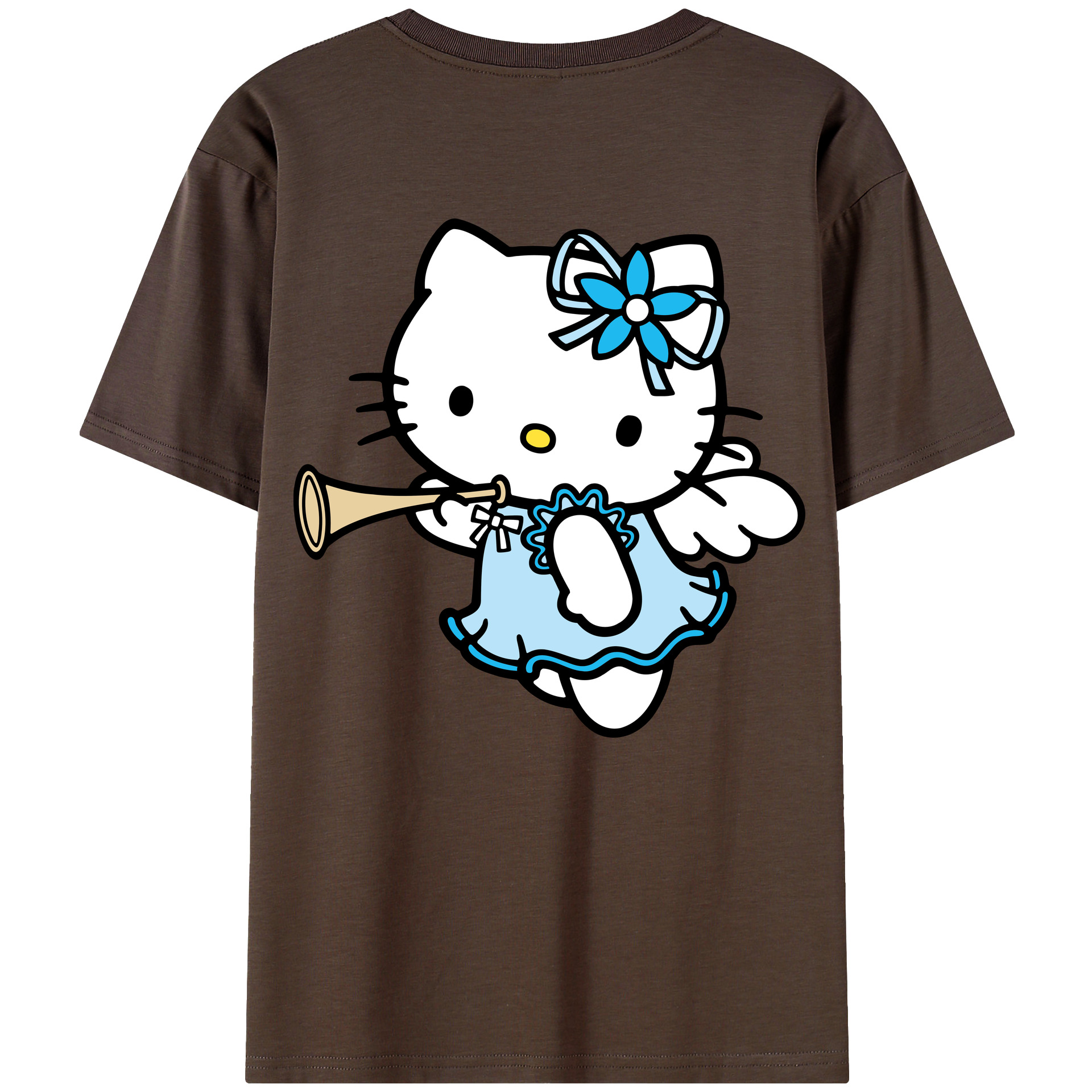 （画像用） Hello Kitty ハローキティ 綿100％半袖Tシャツ（背面プリント）