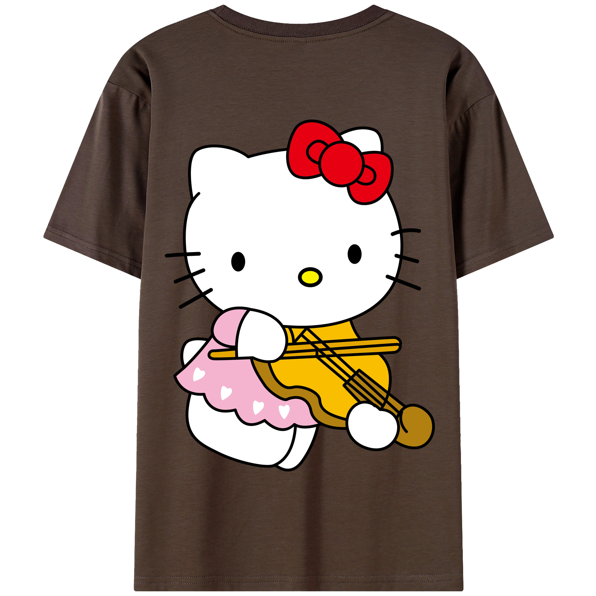 （画像用） Hello Kitty ハローキティ 綿100％半袖Tシャツ（背面プリント）