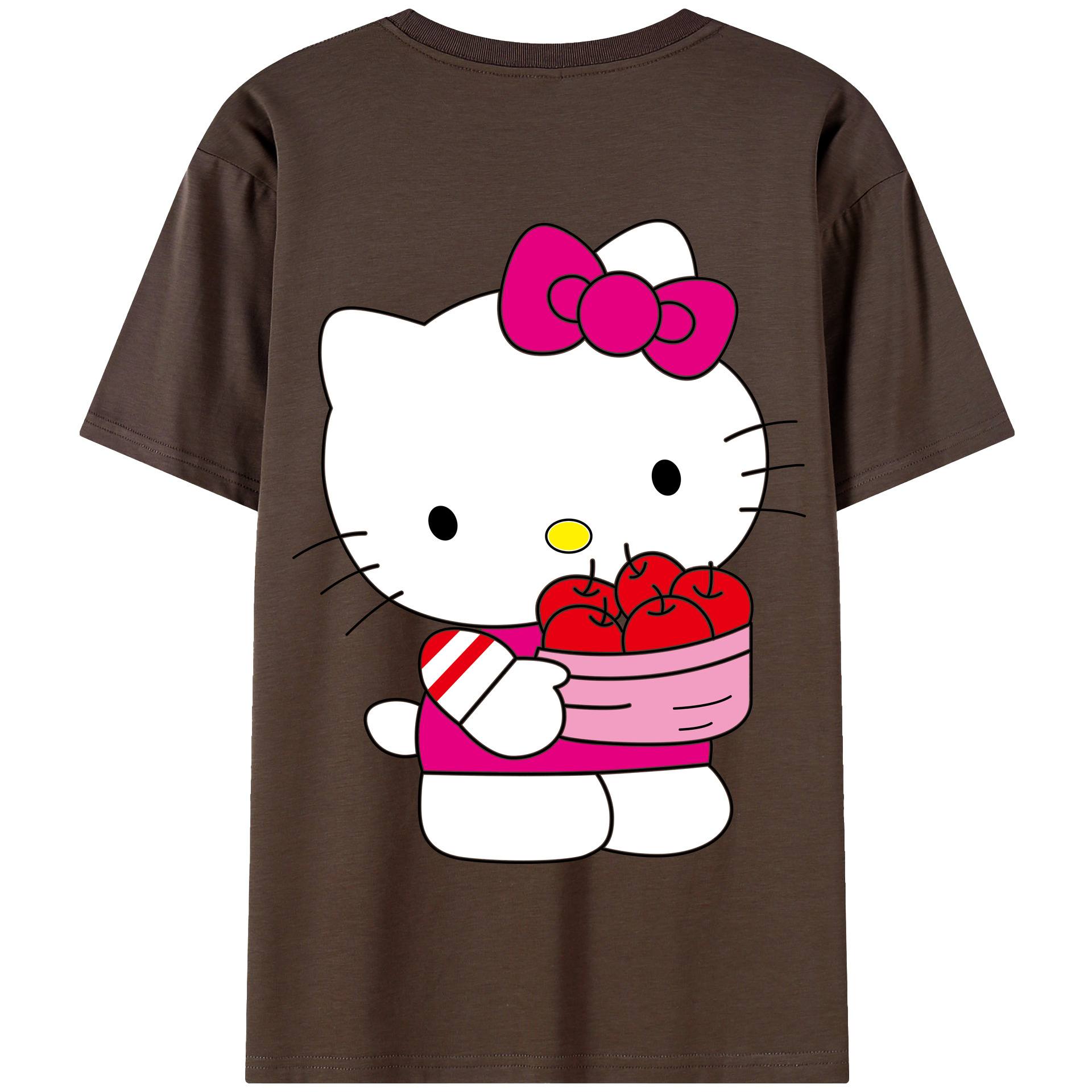 （画像用） Hello Kitty ハローキティ 綿100％半袖Tシャツ（背面プリント）