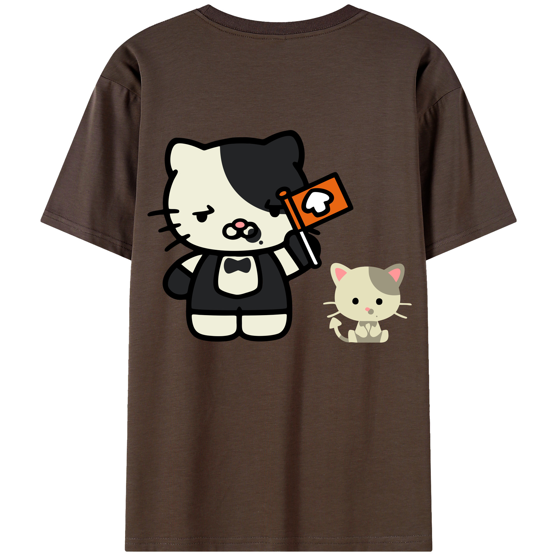 （画像用） Hello Kitty ハローキティ 綿100％半袖Tシャツ（背面プリント）