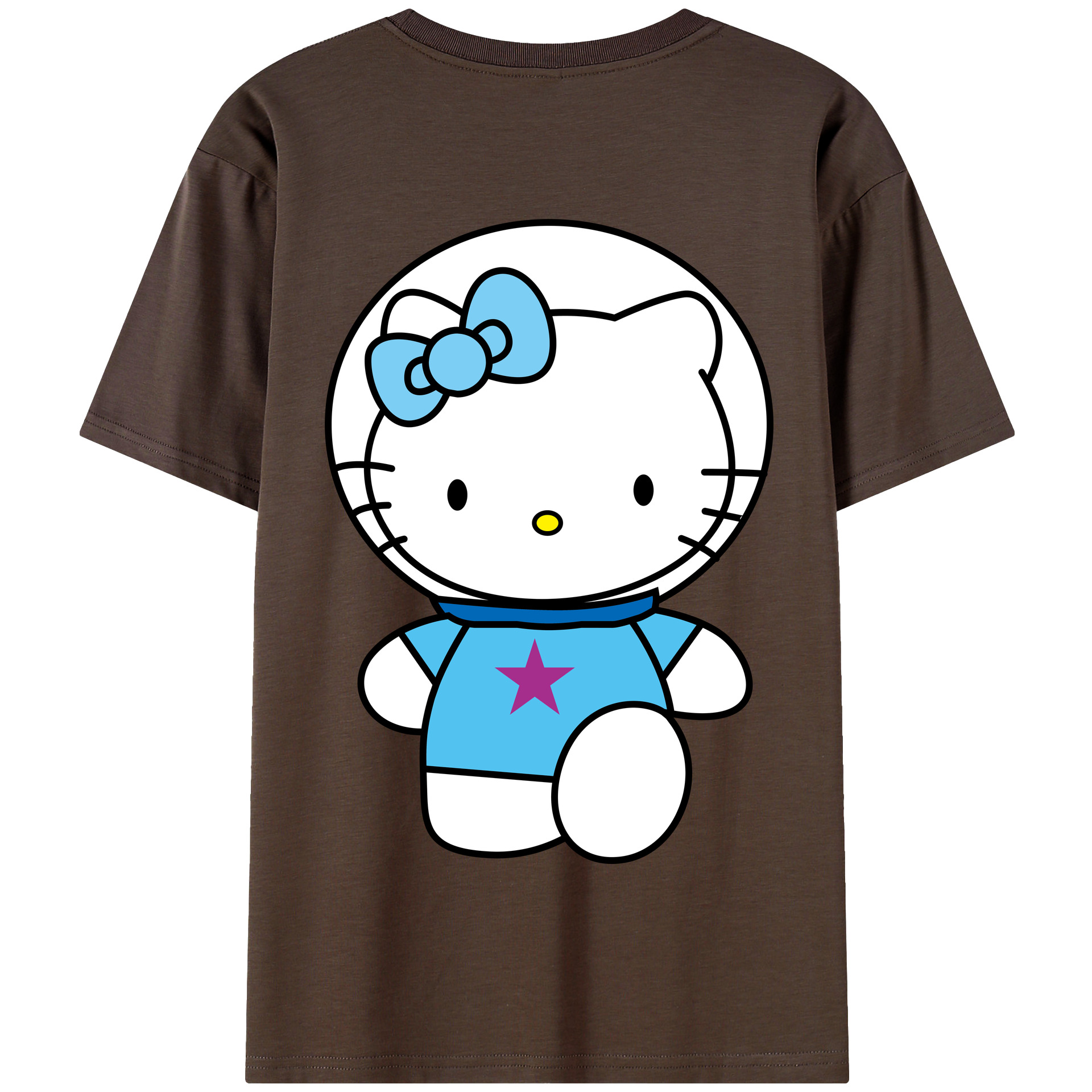 （画像用） Hello Kitty ハローキティ 綿100％半袖Tシャツ（背面プリント）