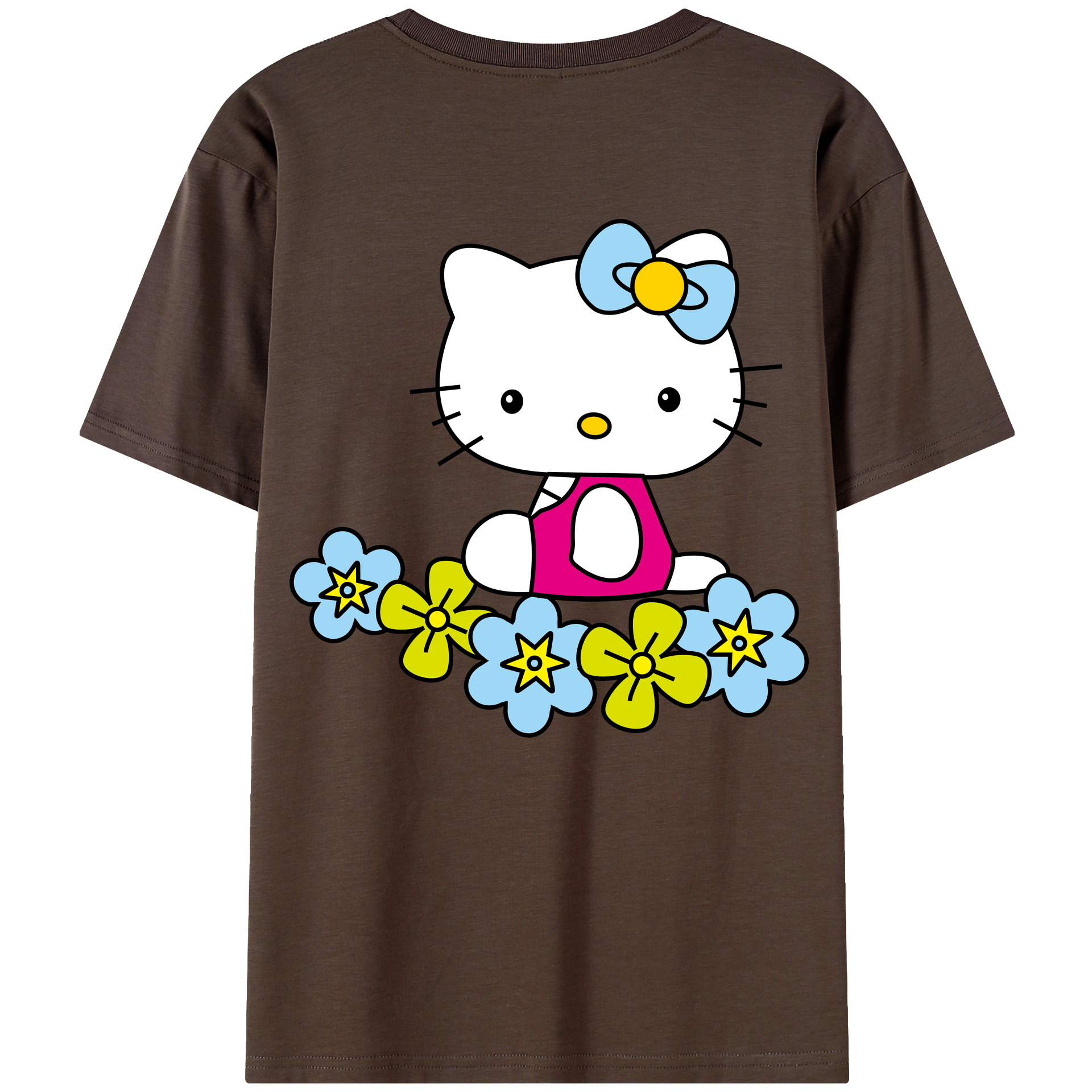 （画像用） Hello Kitty ハローキティ 綿100％半袖Tシャツ（背面プリント）