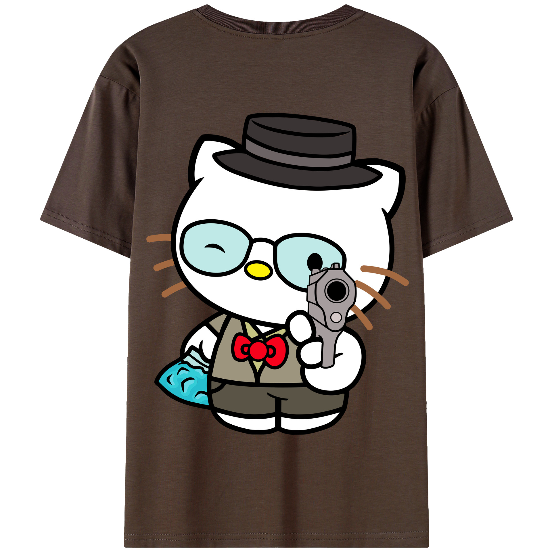 （画像用） Hello Kitty ハローキティ 綿100％半袖Tシャツ（背面プリント）