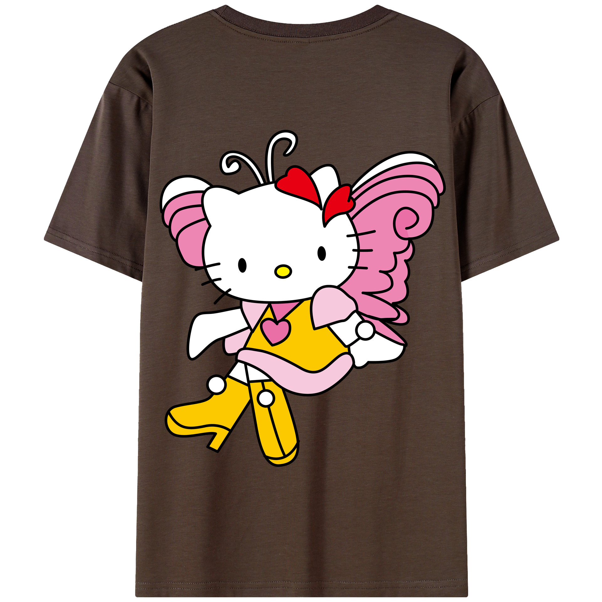 （画像用） Hello Kitty ハローキティ 綿100％半袖Tシャツ（背面プリント）