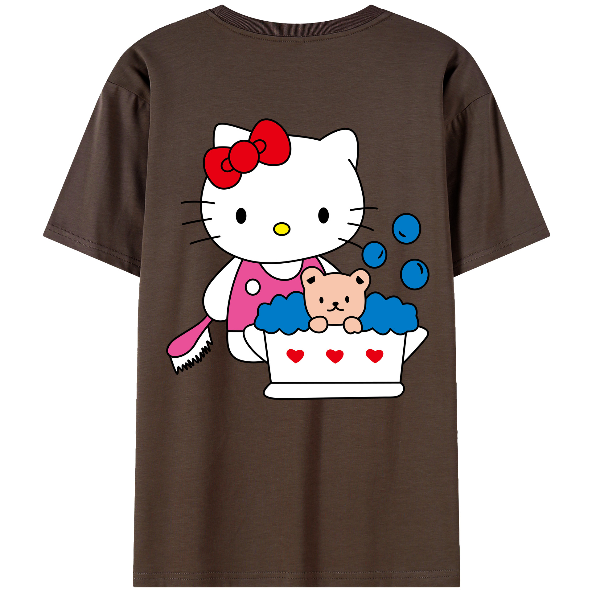 （画像用） Hello Kitty ハローキティ 綿100％半袖Tシャツ（背面プリント）