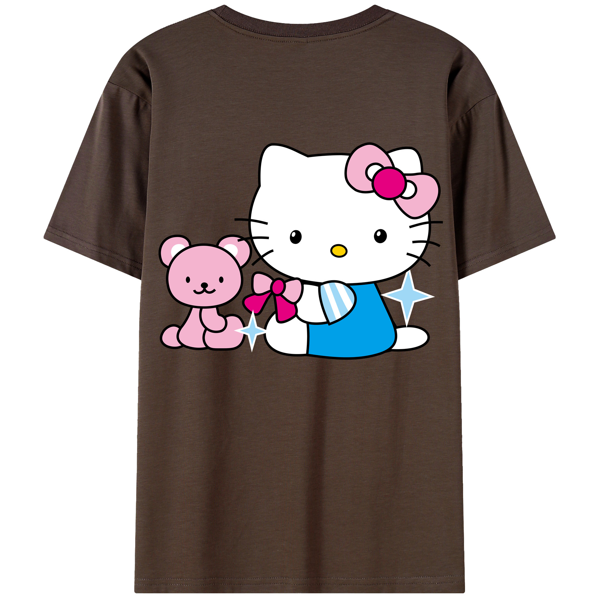 （画像用） Hello Kitty ハローキティ 綿100％半袖Tシャツ（背面プリント）