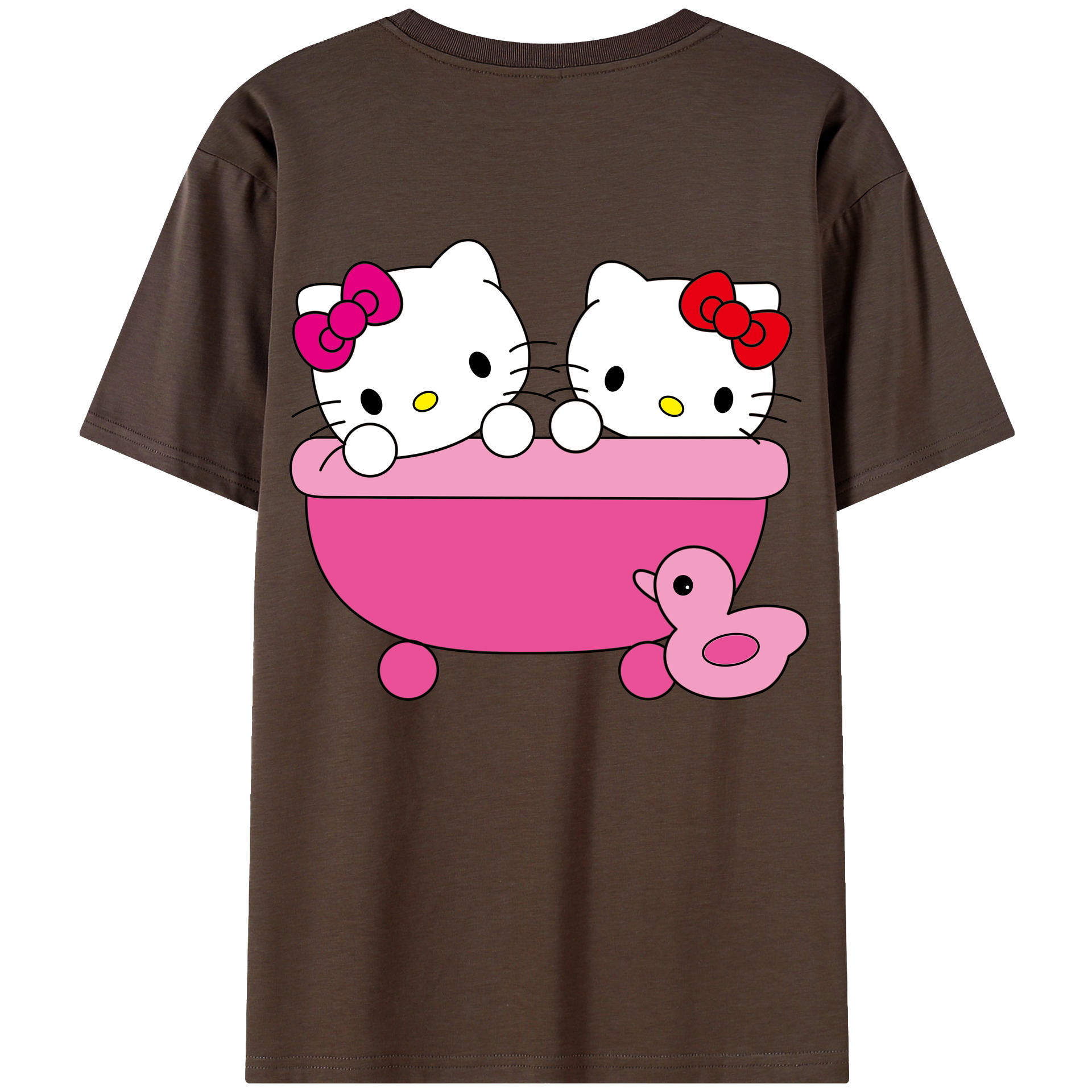 （画像用） Hello Kitty ハローキティ 綿100％半袖Tシャツ（背面プリント）