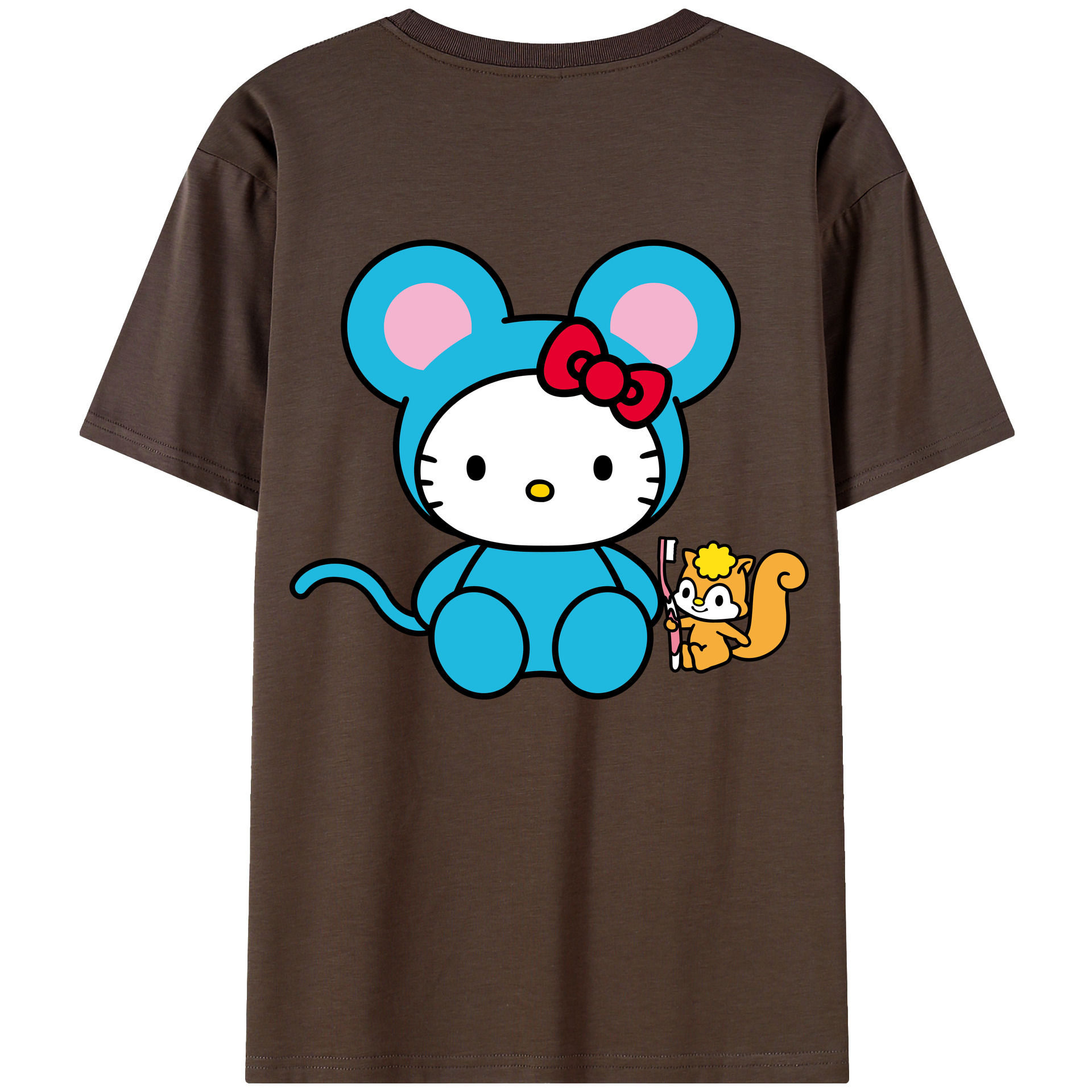 （画像用） Hello Kitty ハローキティ 綿100％半袖Tシャツ（背面プリント）