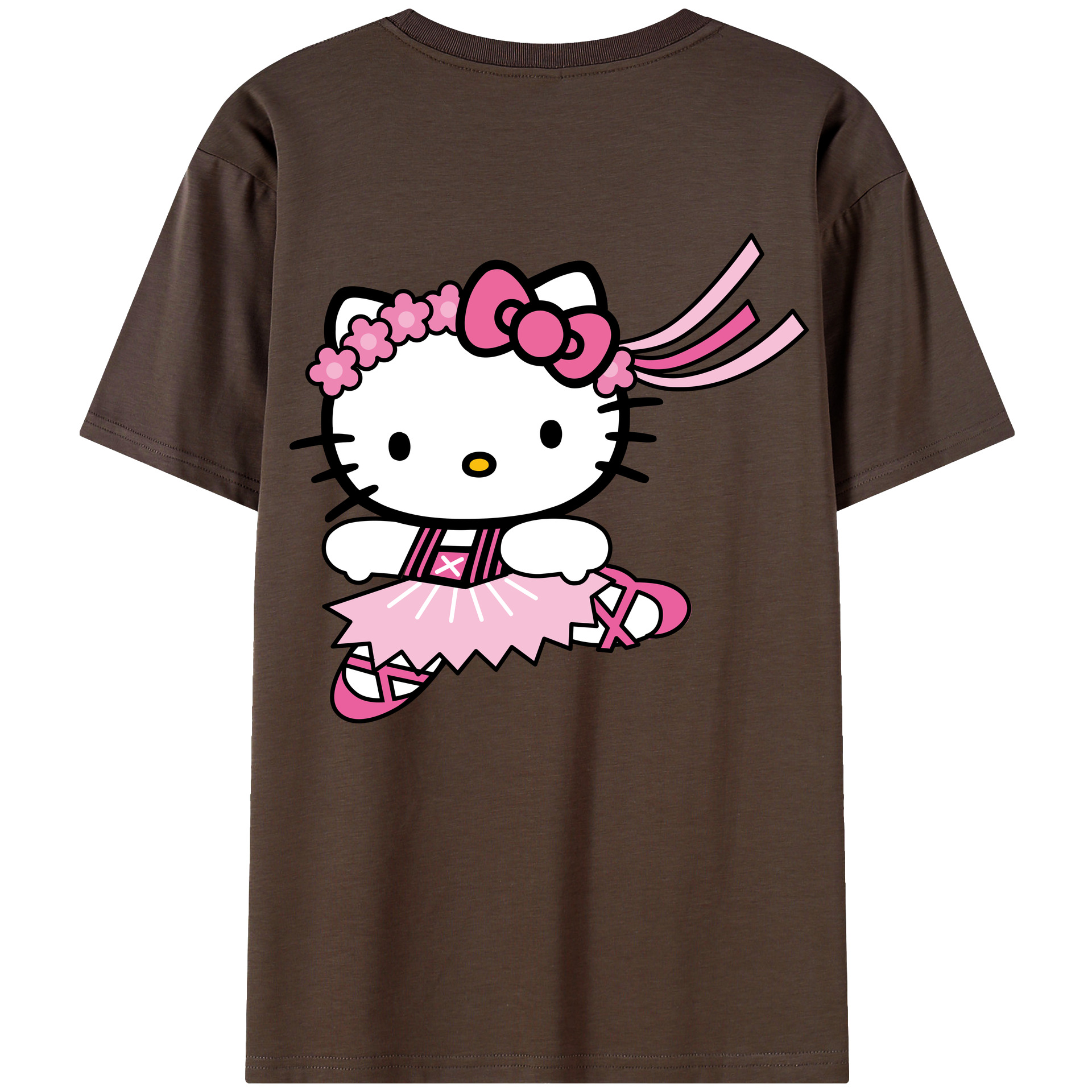 （画像用） Hello Kitty ハローキティ 綿100％半袖Tシャツ（背面プリント）