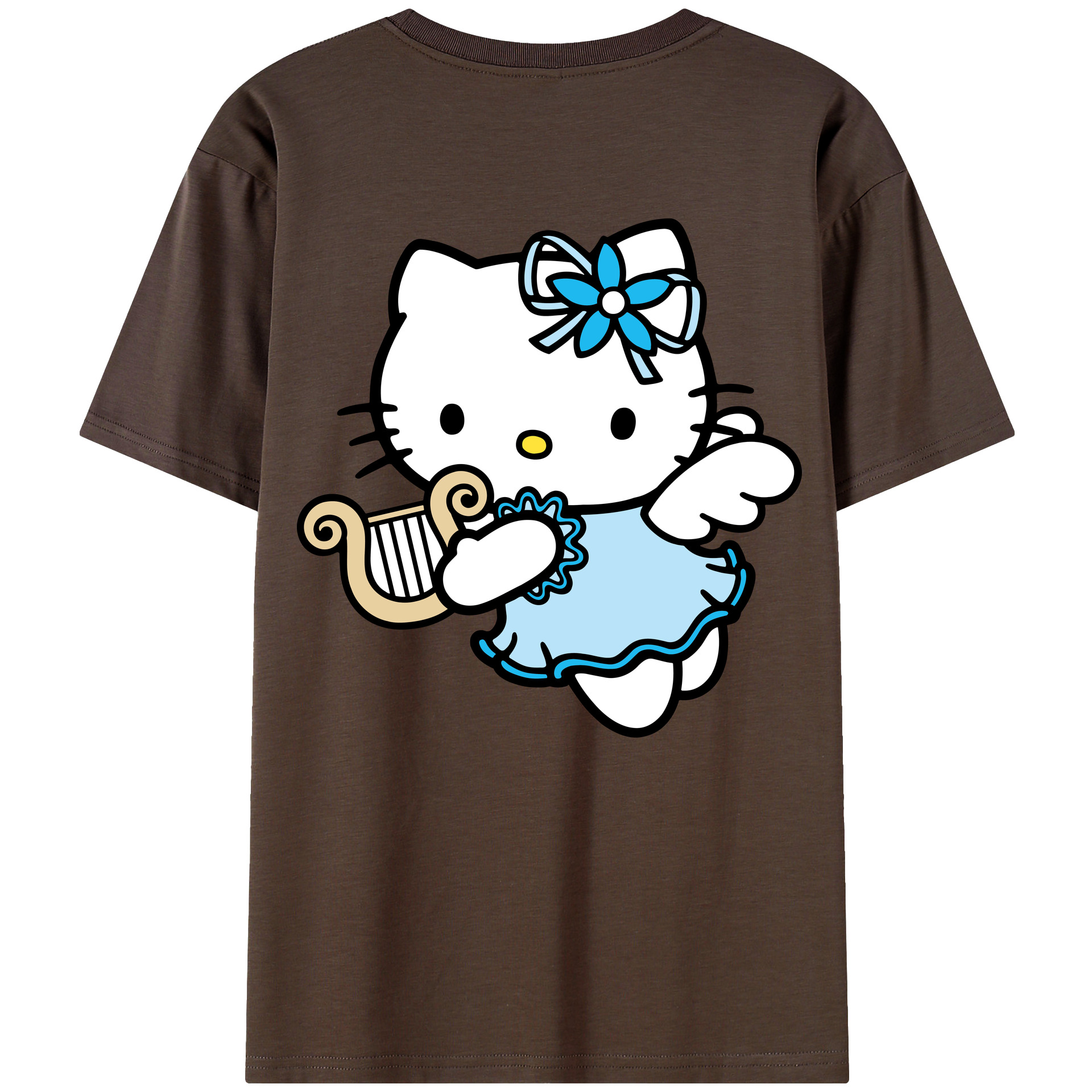 （画像用） Hello Kitty ハローキティ 綿100％半袖Tシャツ（背面プリント）