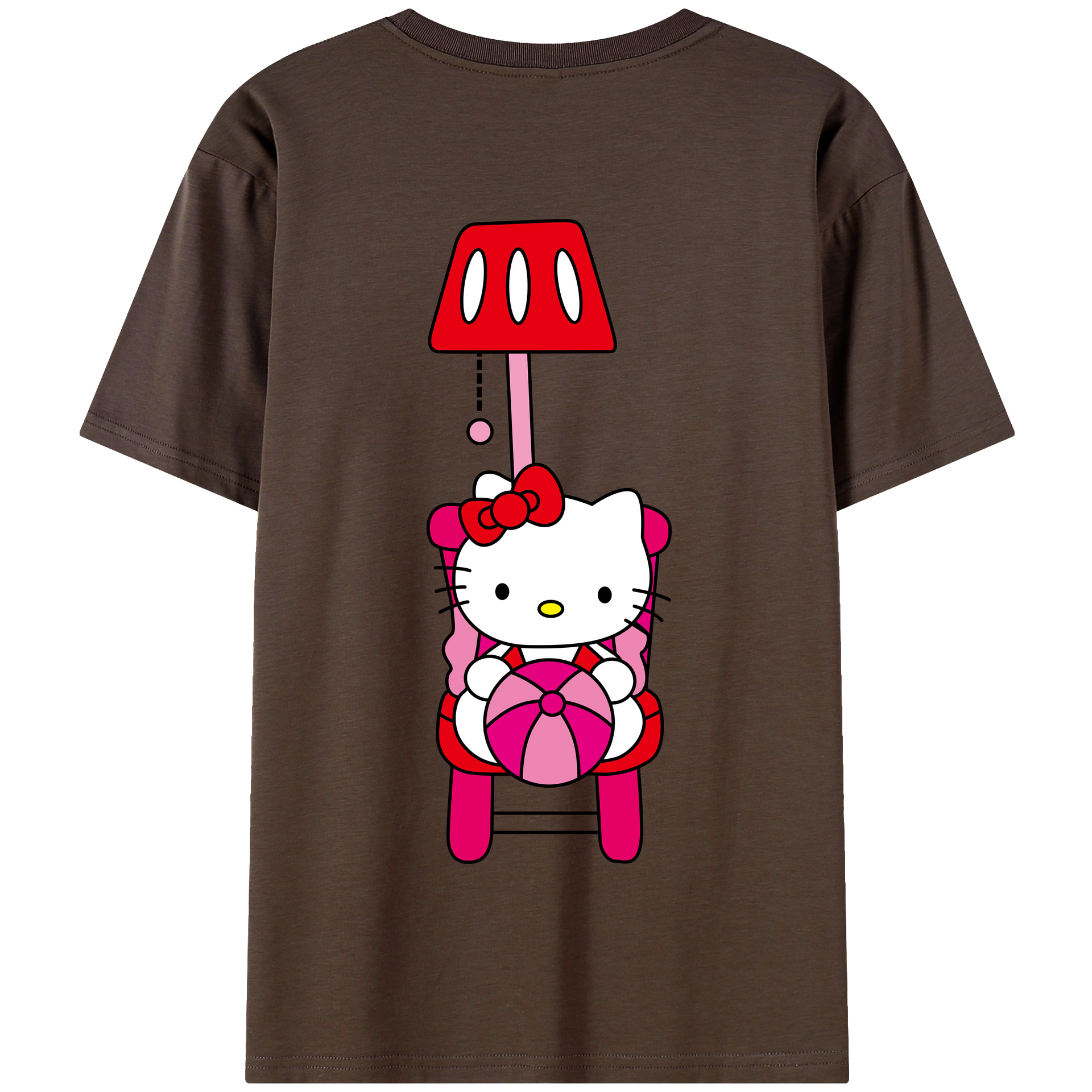 （画像用） Hello Kitty ハローキティ 綿100％半袖Tシャツ（背面プリント）