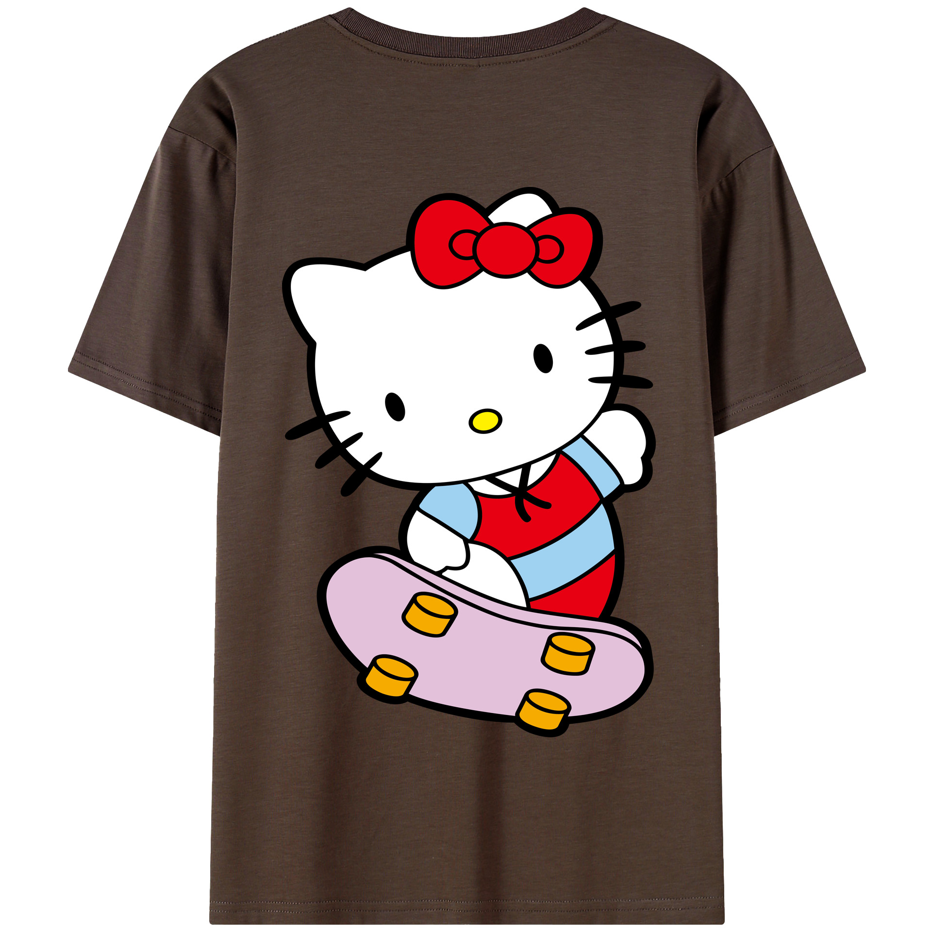 （画像用） Hello Kitty ハローキティ 綿100％半袖Tシャツ（背面プリント）