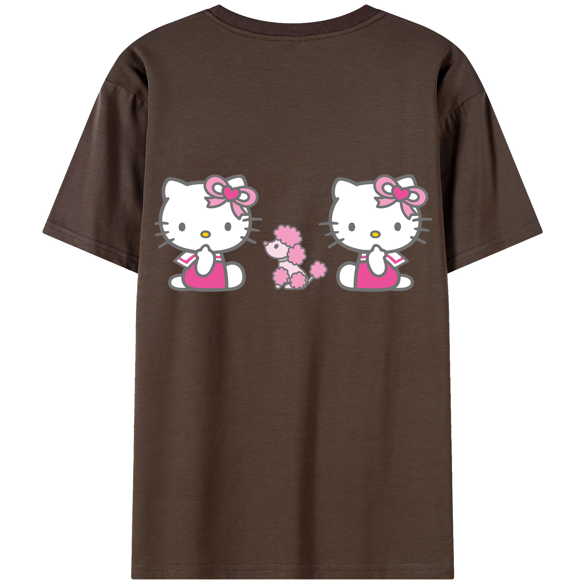 （画像用） Hello Kitty ハローキティ 綿100％半袖Tシャツ（背面プリント）