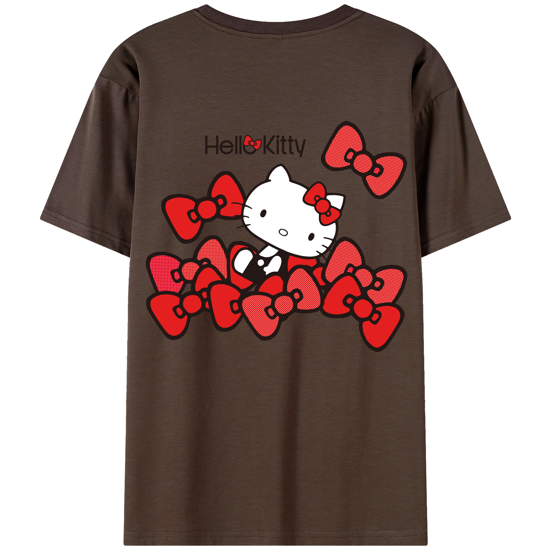 （画像用） Hello Kitty ハローキティ 綿100％半袖Tシャツ（背面プリント）