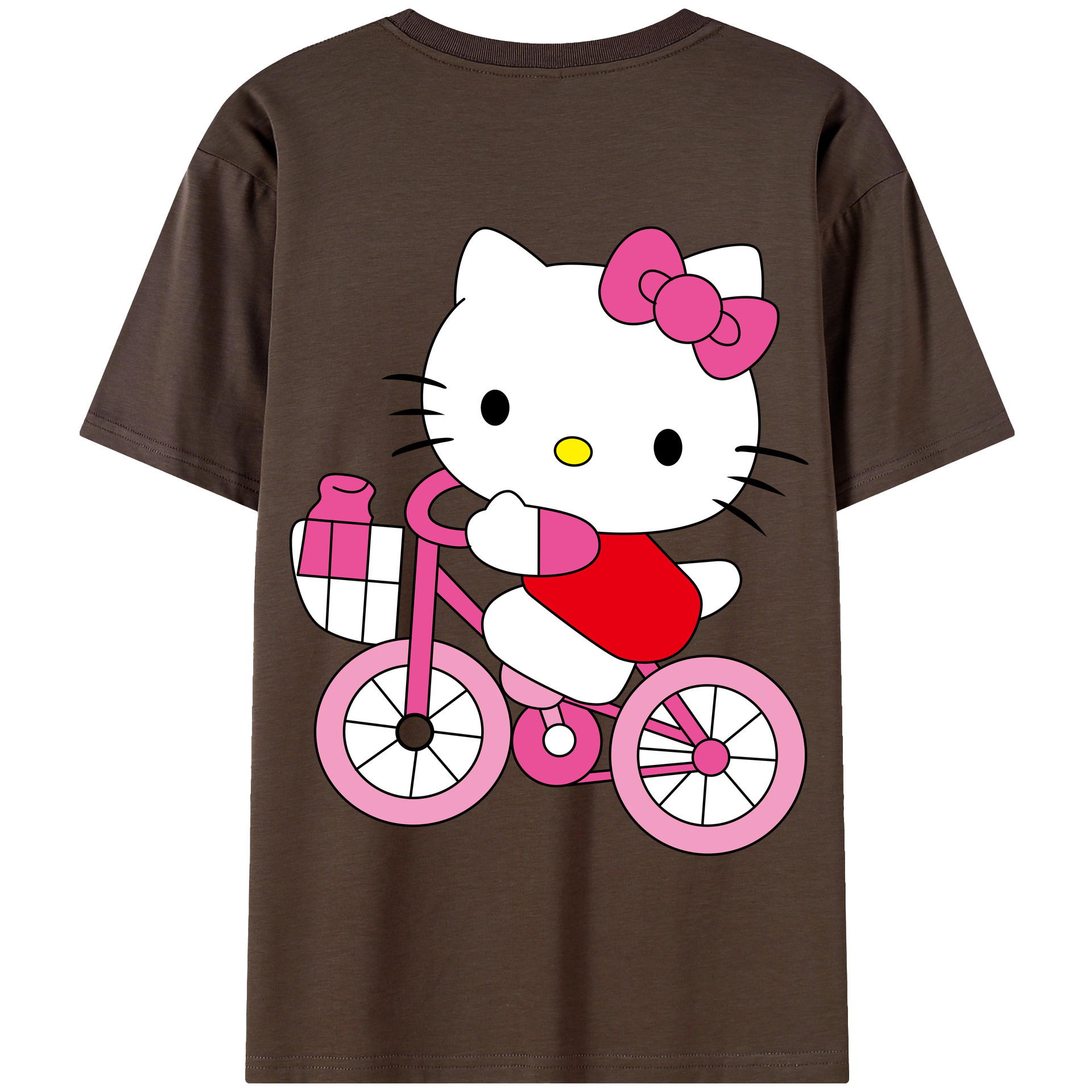 （画像用） Hello Kitty ハローキティ 綿100％半袖Tシャツ（背面プリント）