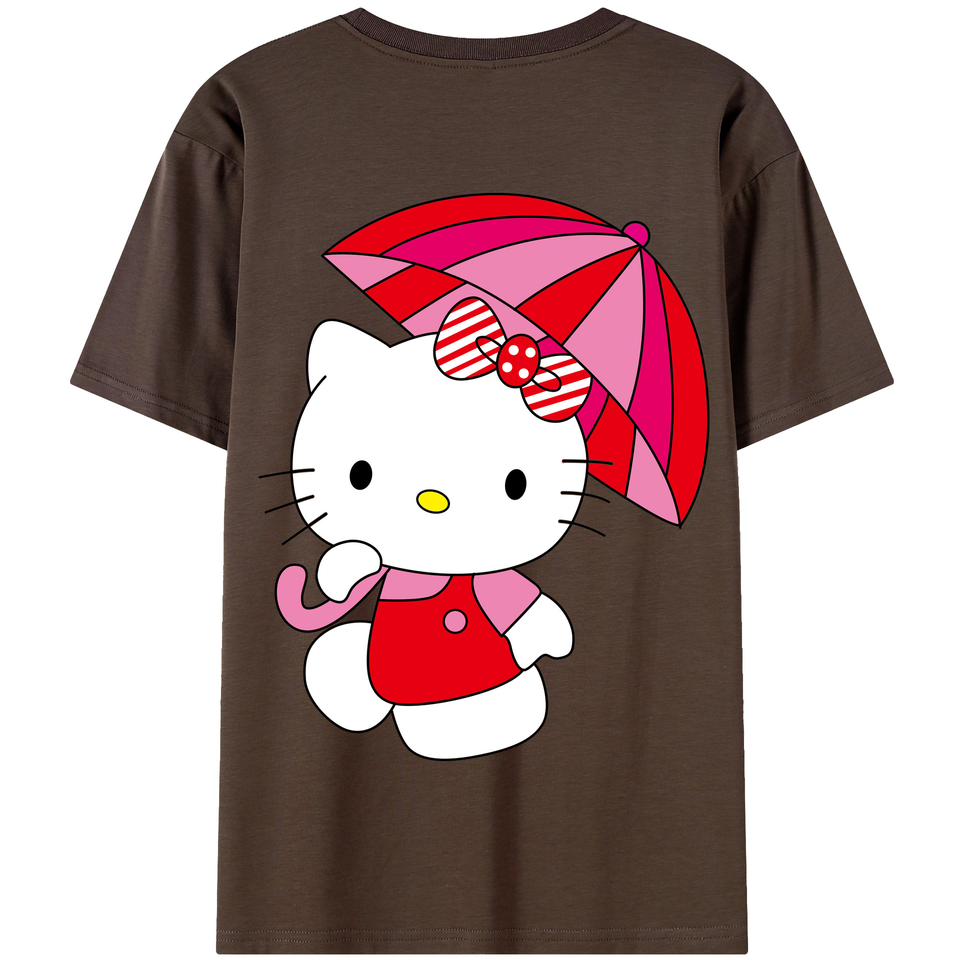 （画像用） Hello Kitty ハローキティ 綿100％半袖Tシャツ（背面プリント）