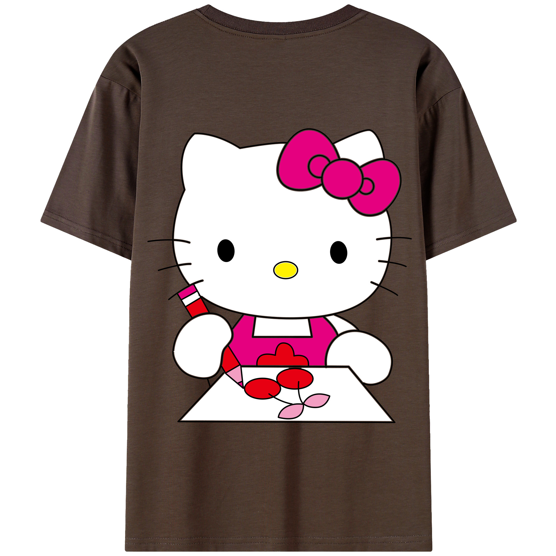 （画像用） Hello Kitty ハローキティ 綿100％半袖Tシャツ（背面プリント）