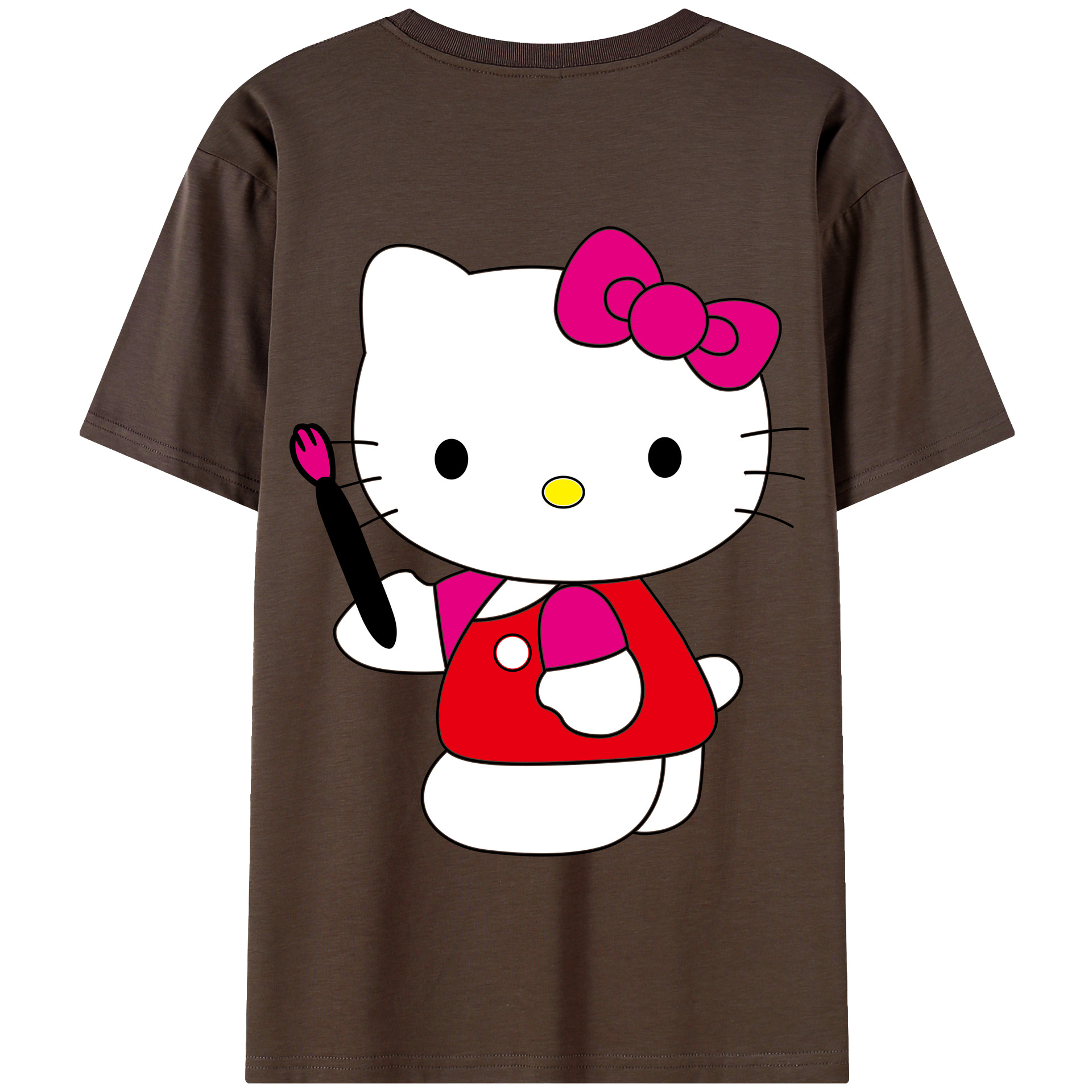 （画像用） Hello Kitty ハローキティ 綿100％半袖Tシャツ（背面プリント）