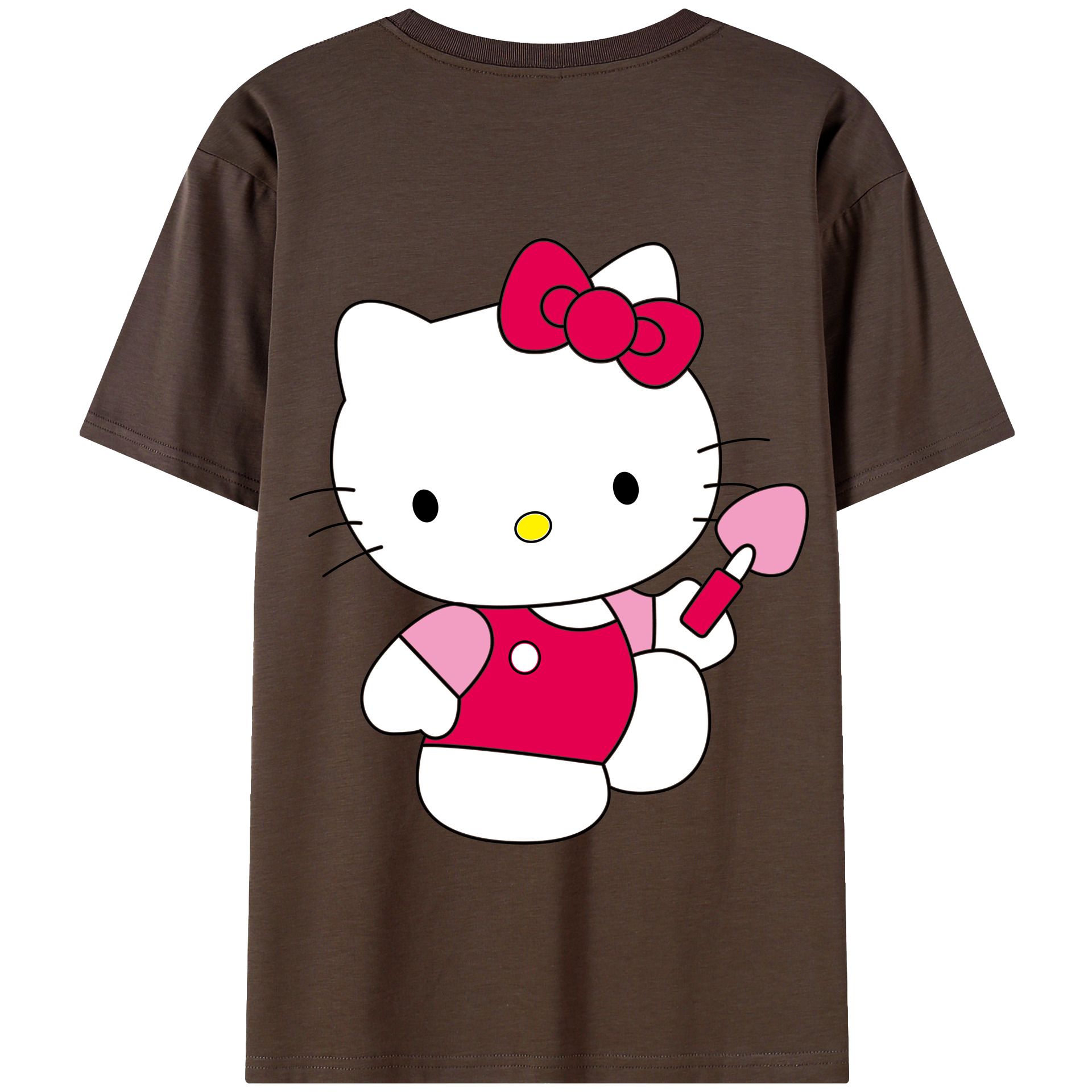 （画像用） Hello Kitty ハローキティ 綿100％半袖Tシャツ（背面プリント）