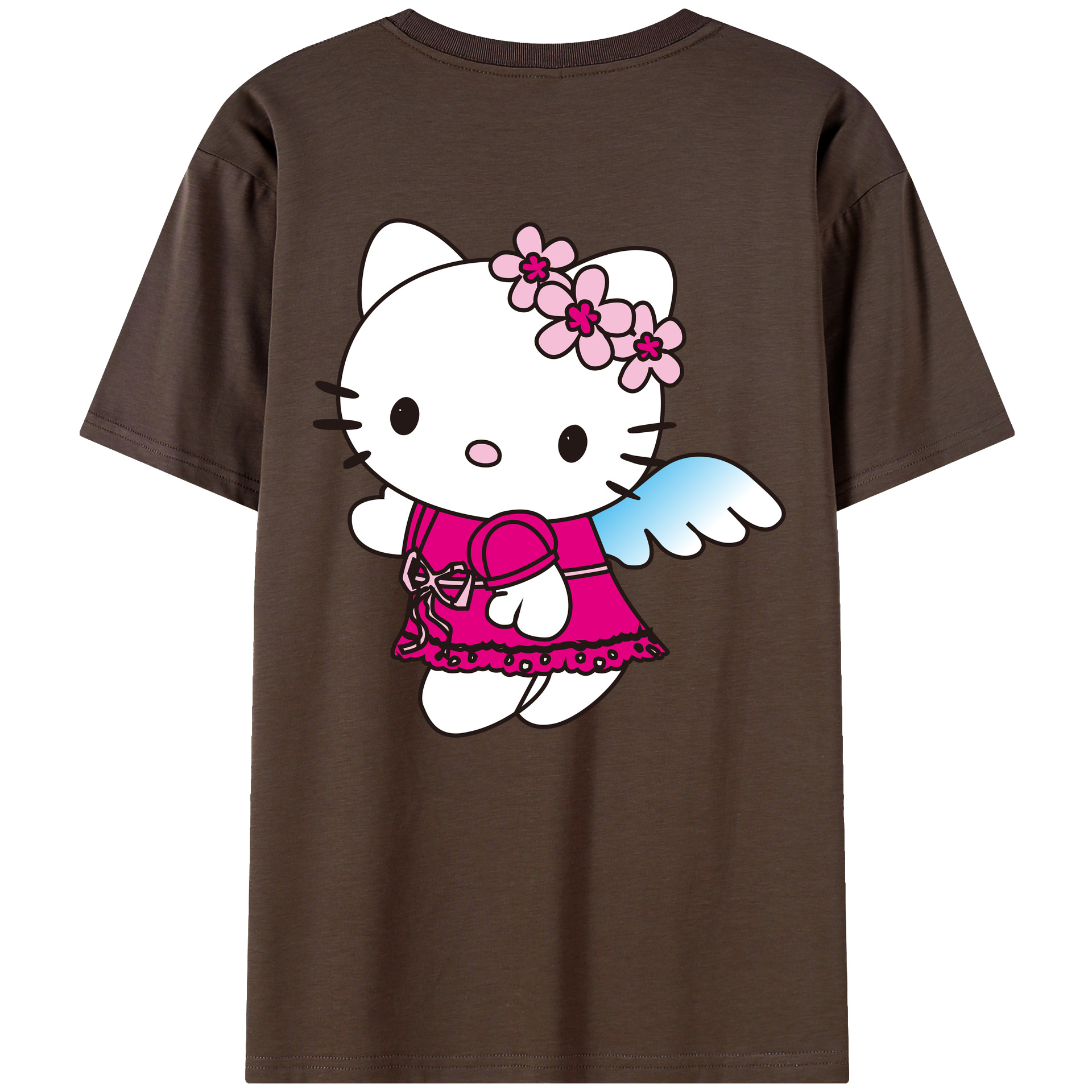 （画像用） Hello Kitty ハローキティ 綿100％半袖Tシャツ（背面プリント）