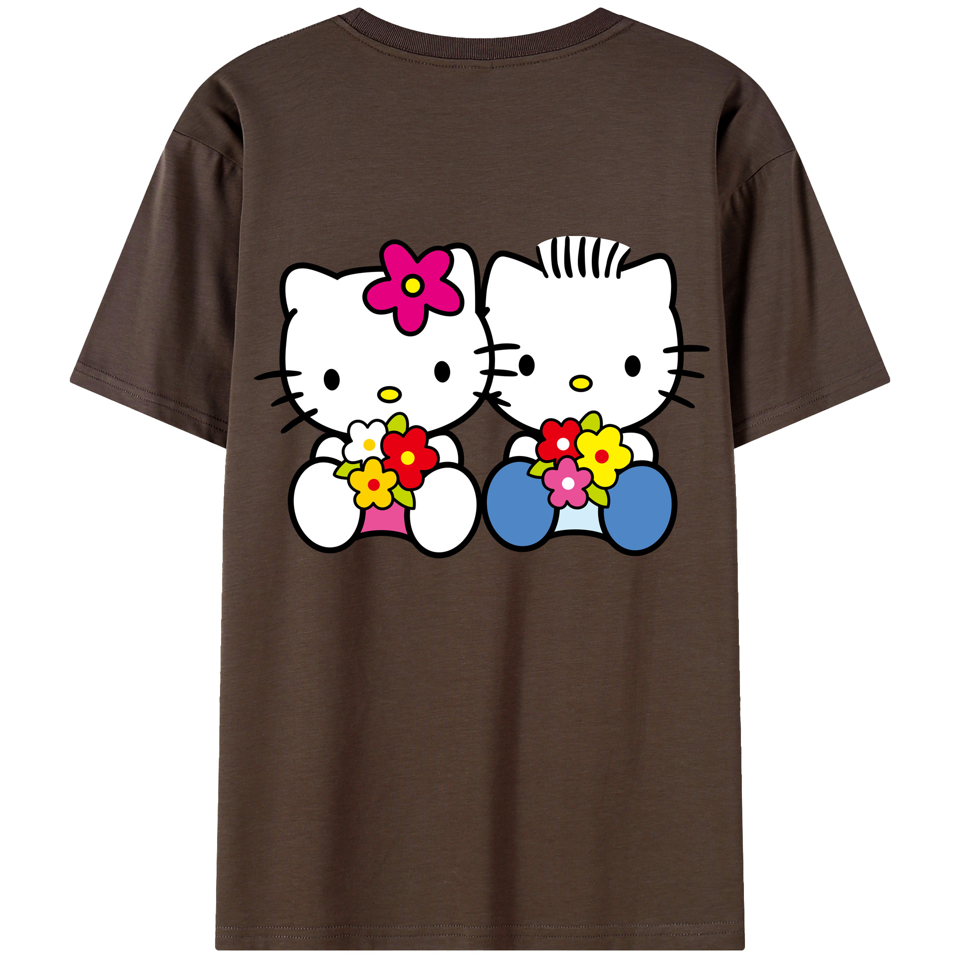 （画像用） Hello Kitty ハローキティ 綿100％半袖Tシャツ（背面プリント）