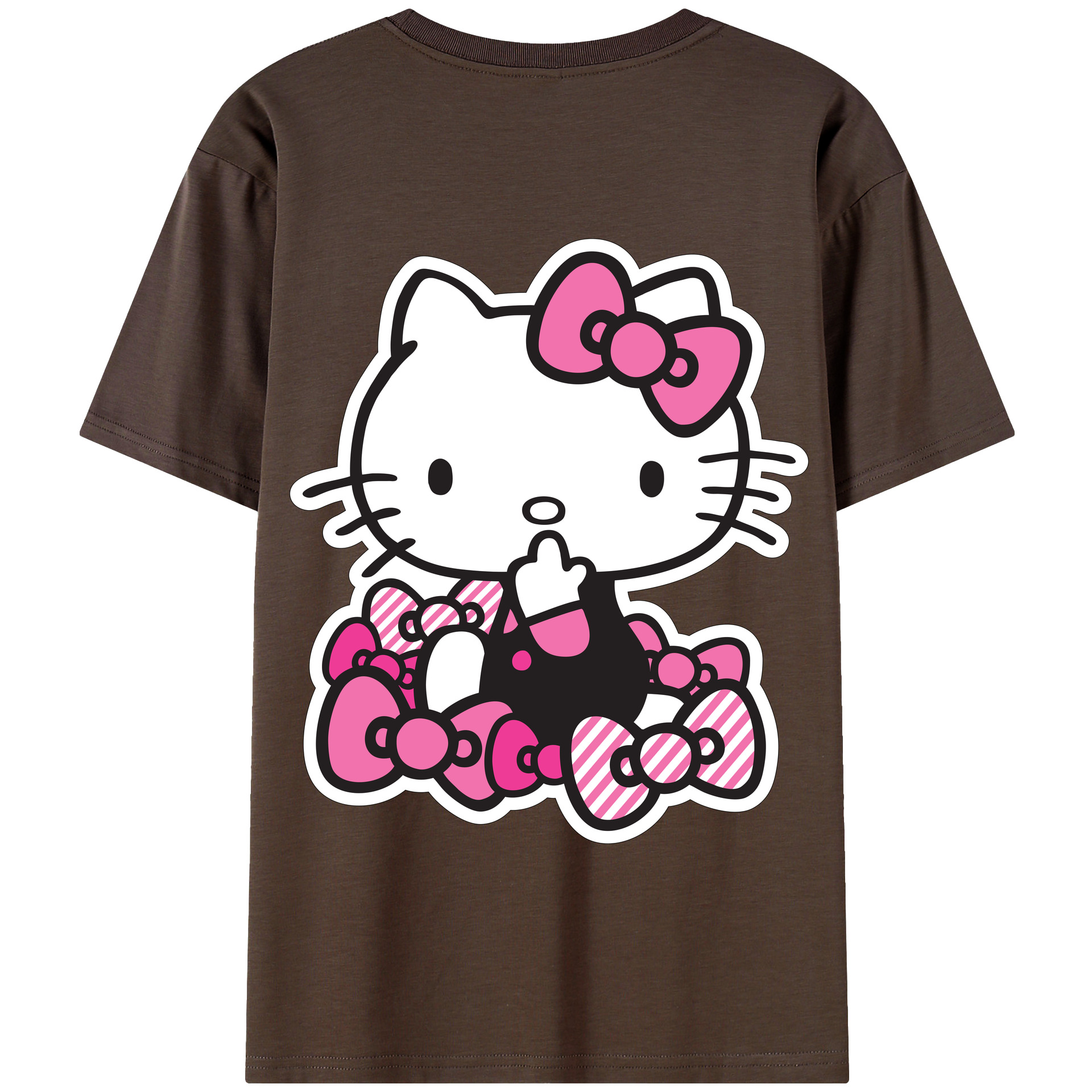 （画像用） Hello Kitty ハローキティ 綿100％半袖Tシャツ（背面プリント）