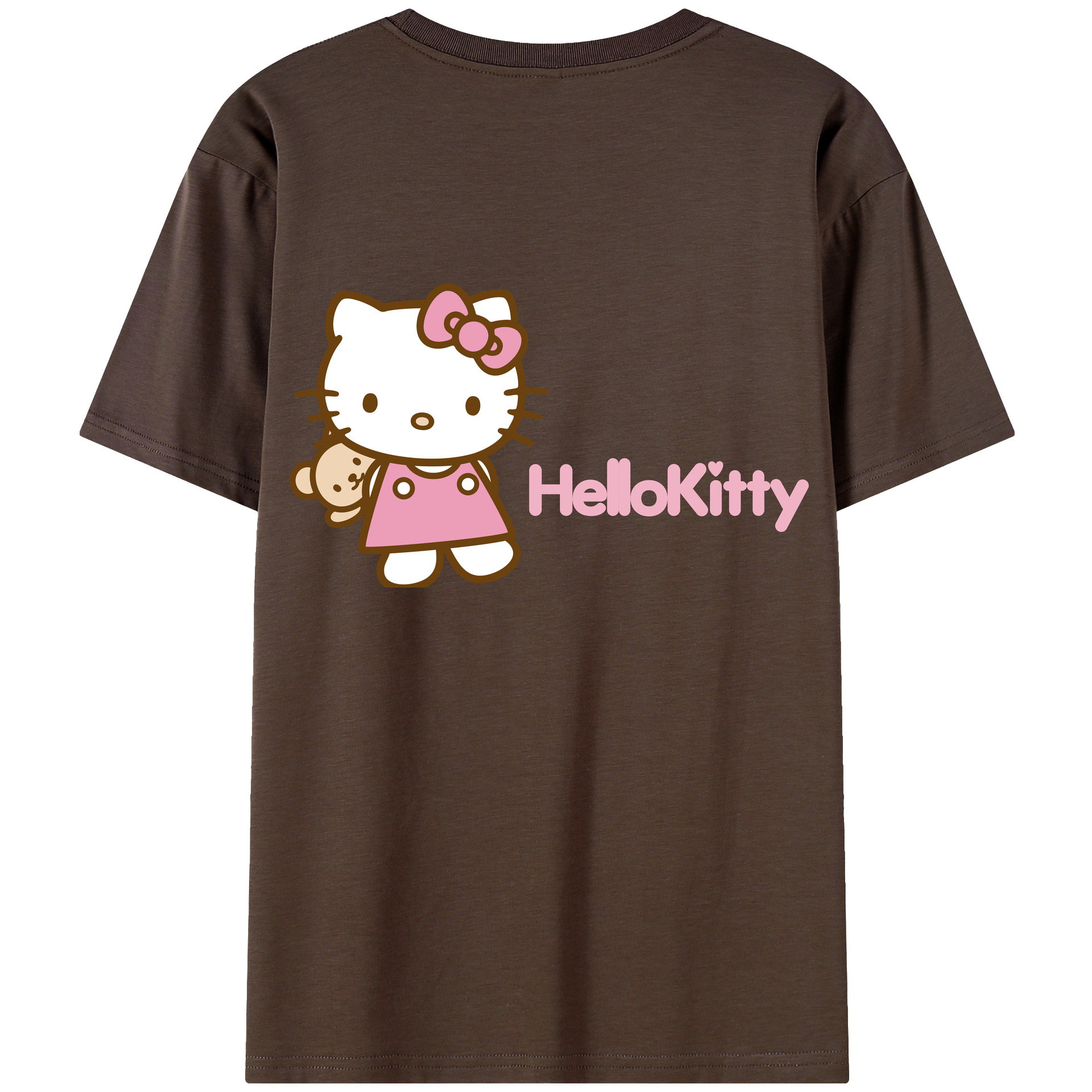 （画像用） Hello Kitty ハローキティ 綿100％半袖Tシャツ（背面プリント）