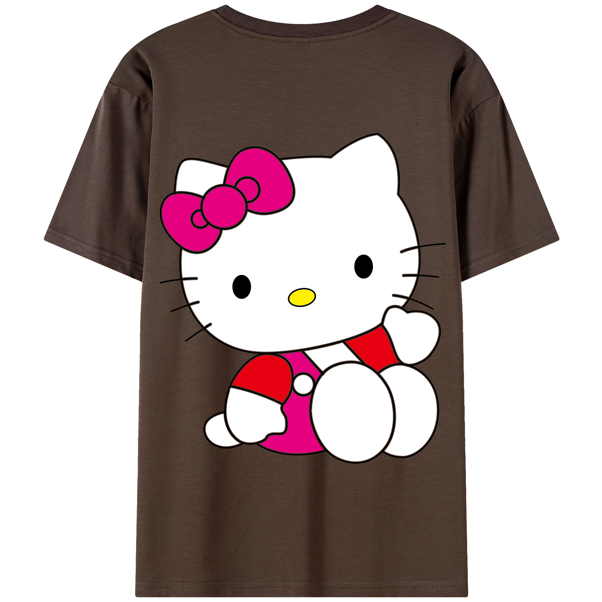 （画像用） Hello Kitty ハローキティ 綿100％半袖Tシャツ（背面プリント）