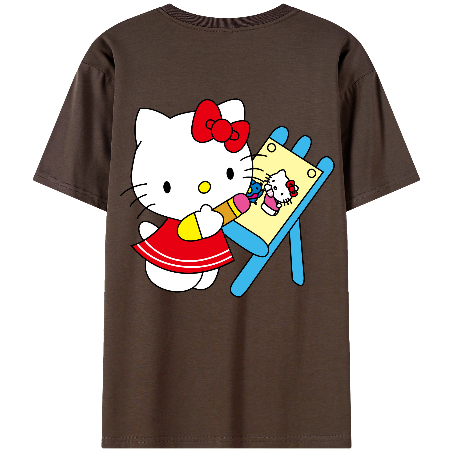 （画像用） Hello Kitty ハローキティ 綿100％半袖Tシャツ（背面プリント）