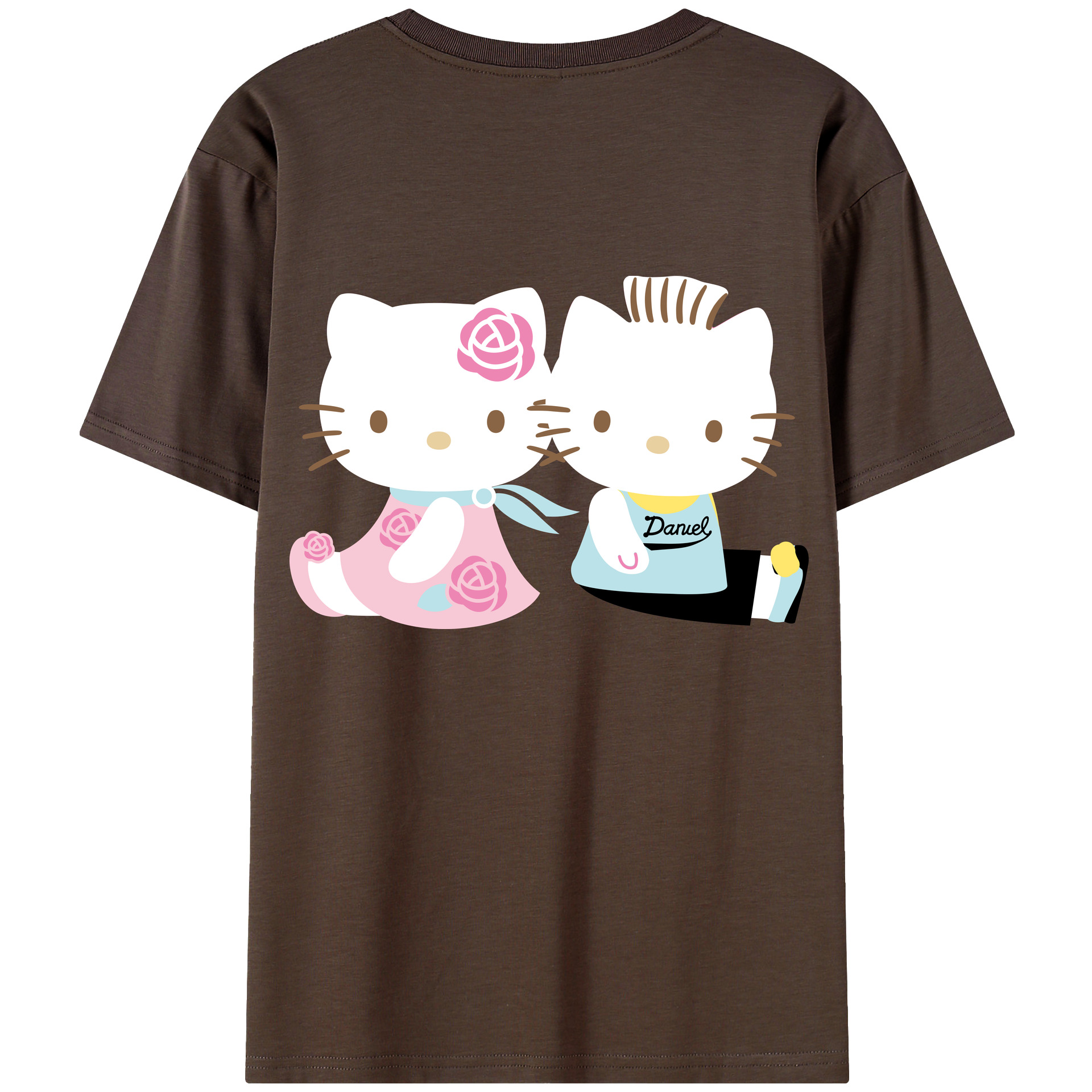 （画像用） Hello Kitty ハローキティ 綿100％半袖Tシャツ（背面プリント）